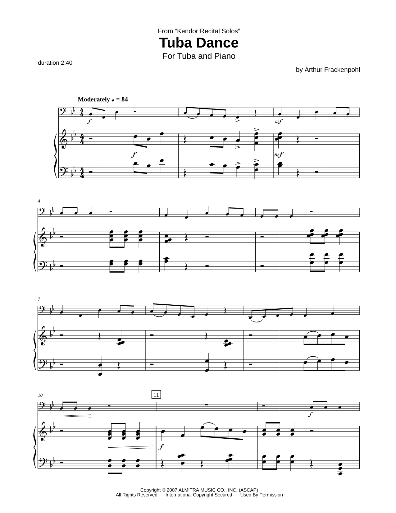 Tuba Dance - Tuba & Piano