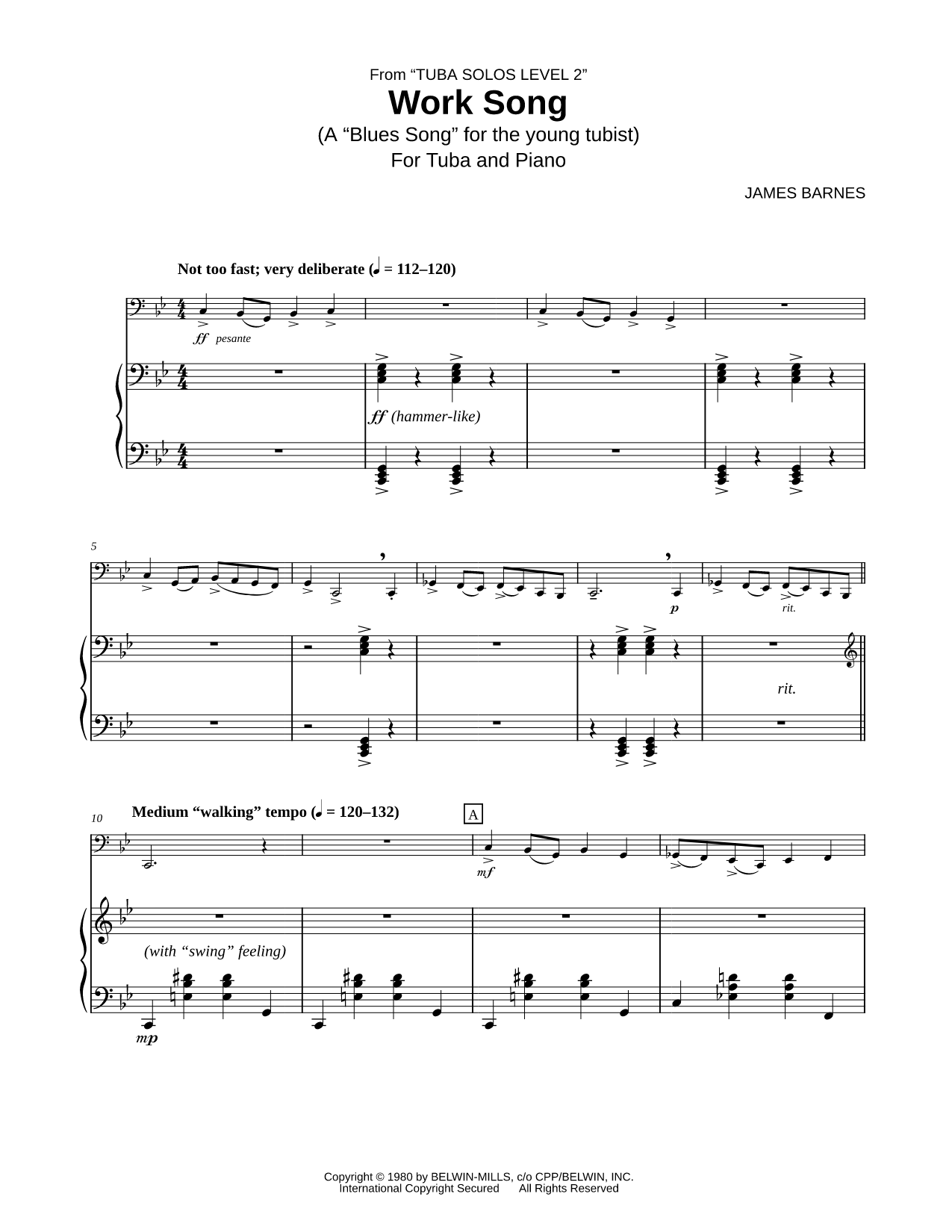 Work Song - Tuba & Piano