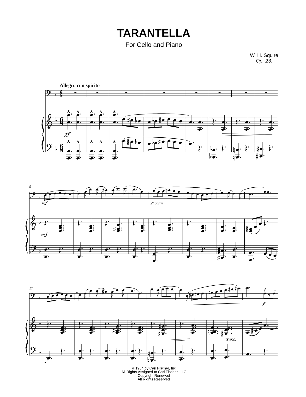 Tarantella - Cello & Piano