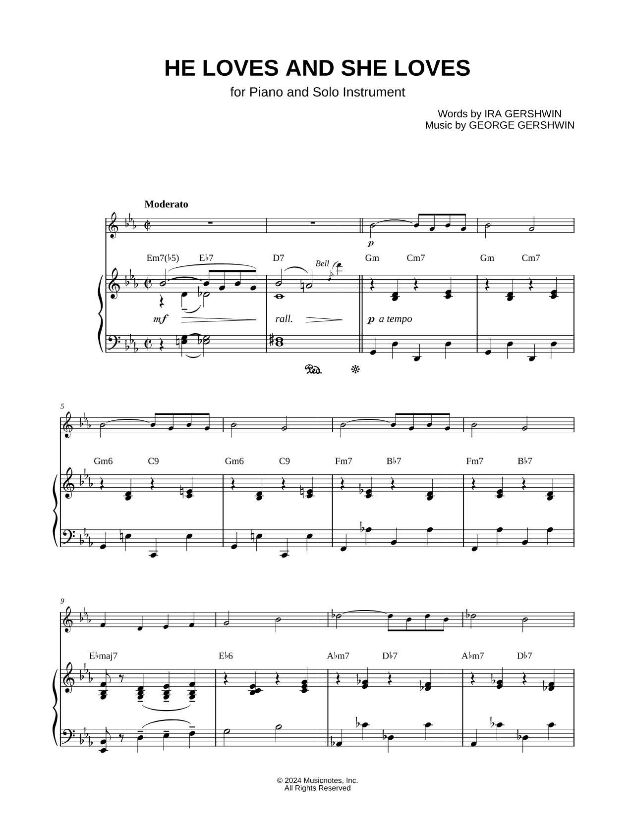 He Loves and She Loves - Piano Accompaniment