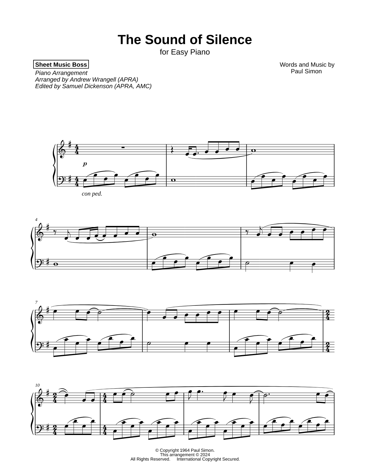 The Sound of Silence [easy]