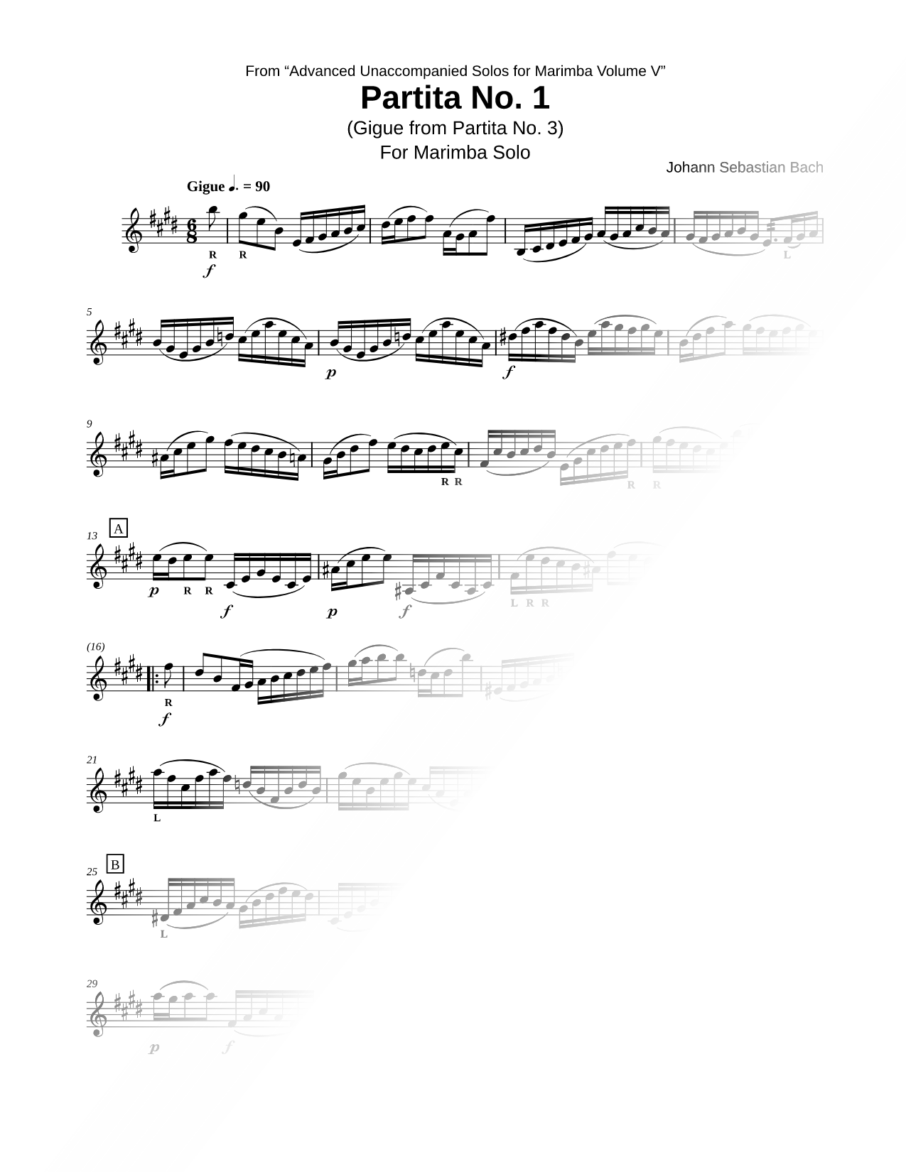 Partita No. 1 (Gigue from Partita No. 3)