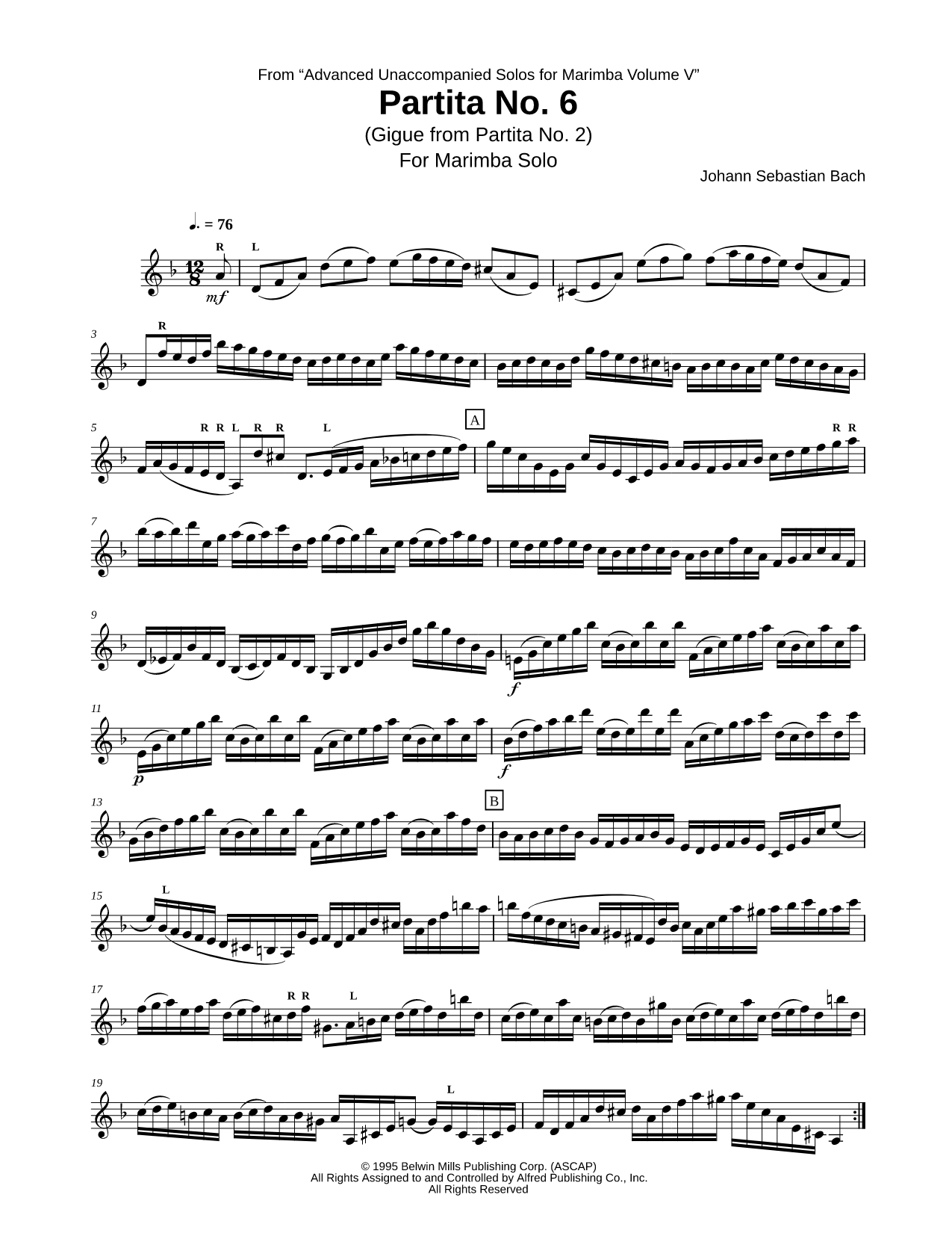 Partita No. 6 (Gigue from Partita No. 2)