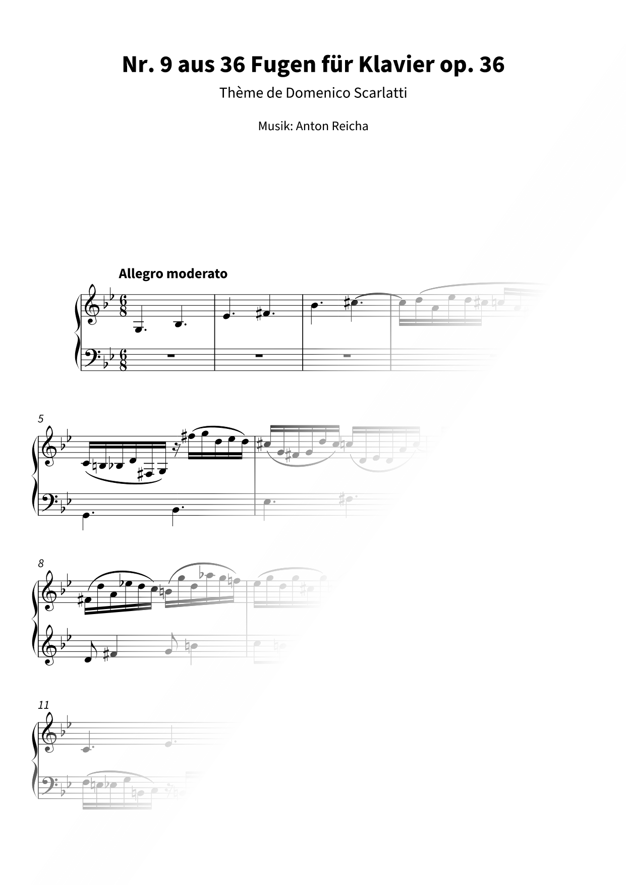 Nr. 9 aus 36 Fugen für Klavier op. 36