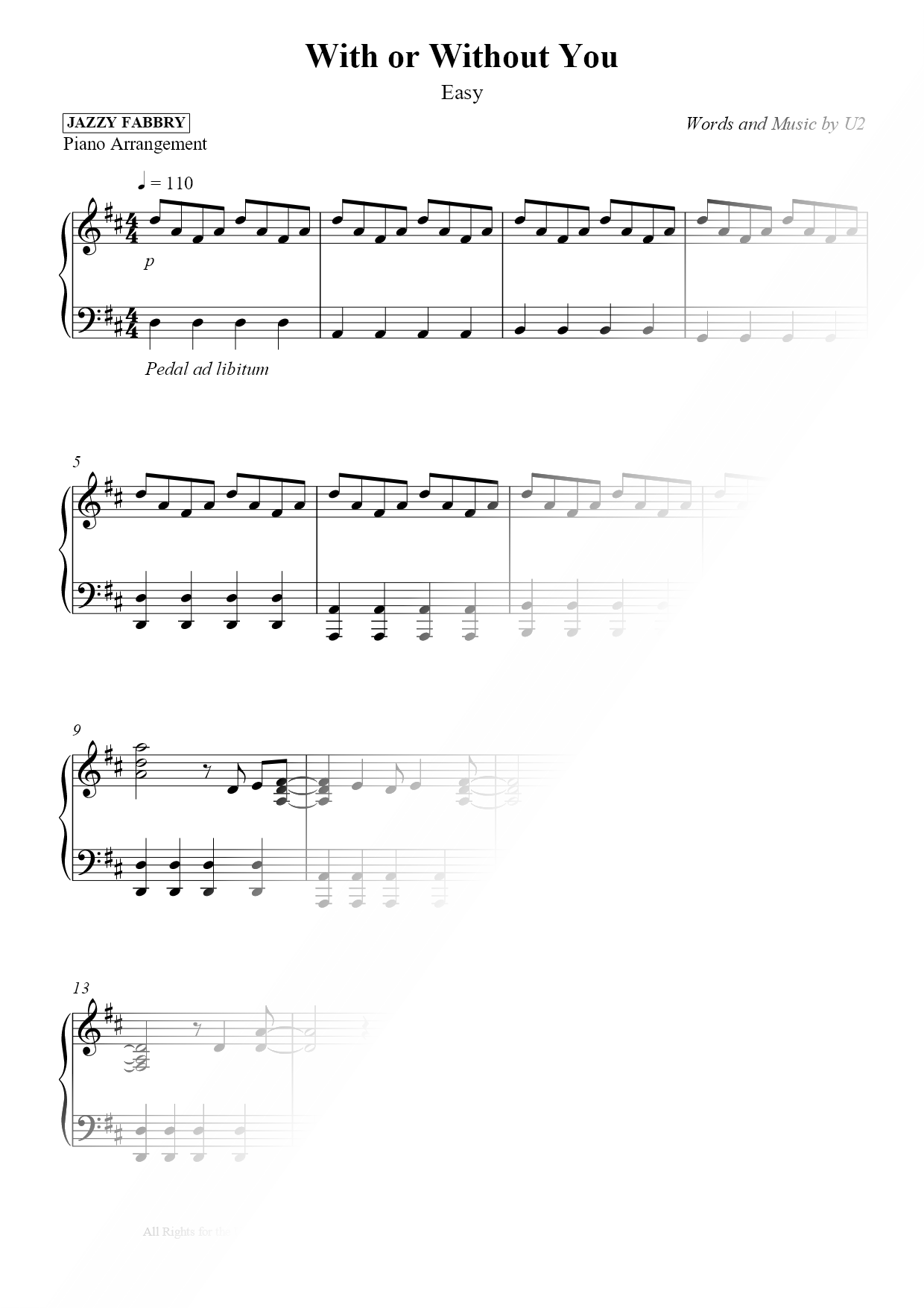 With or Without You [easy]