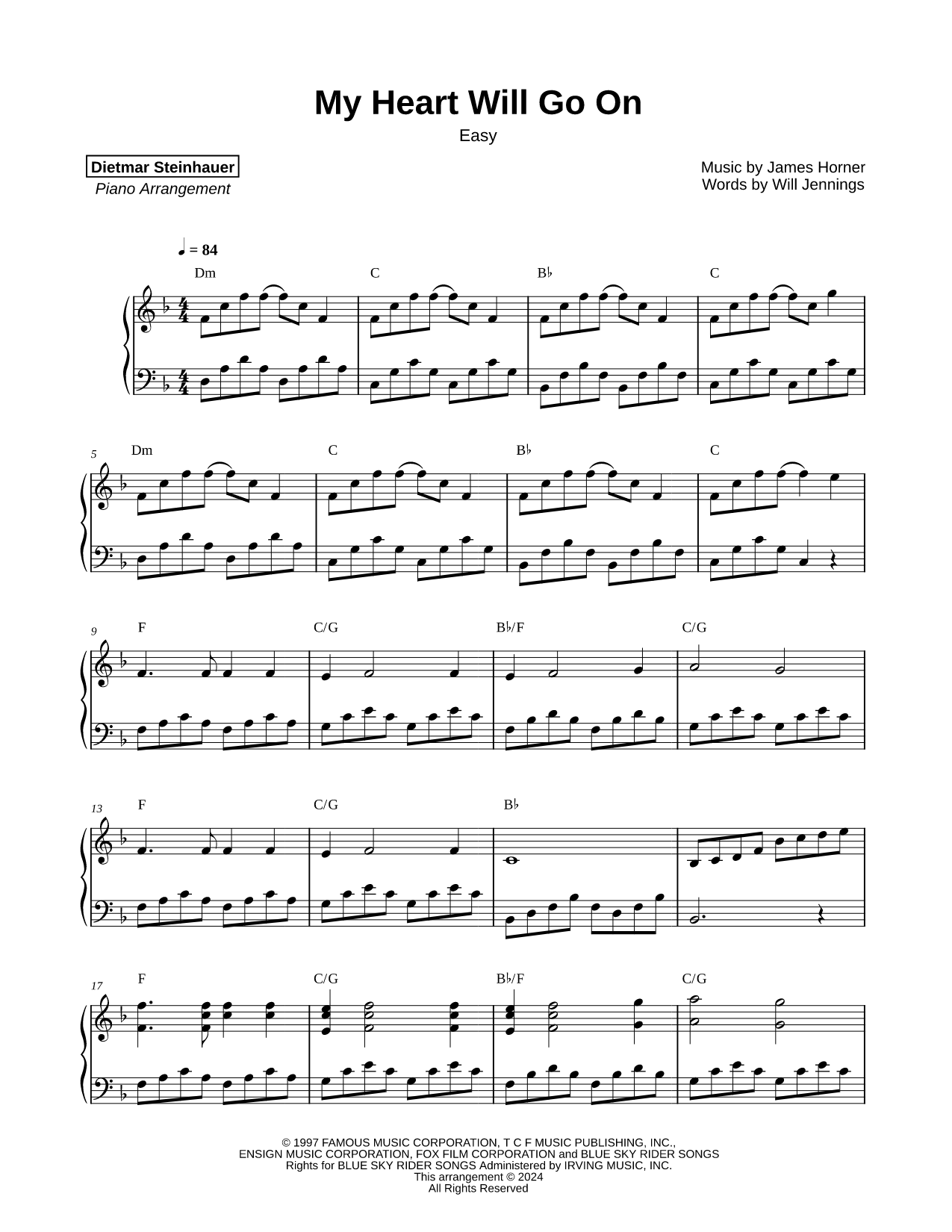 My Heart Will Go On [easy]