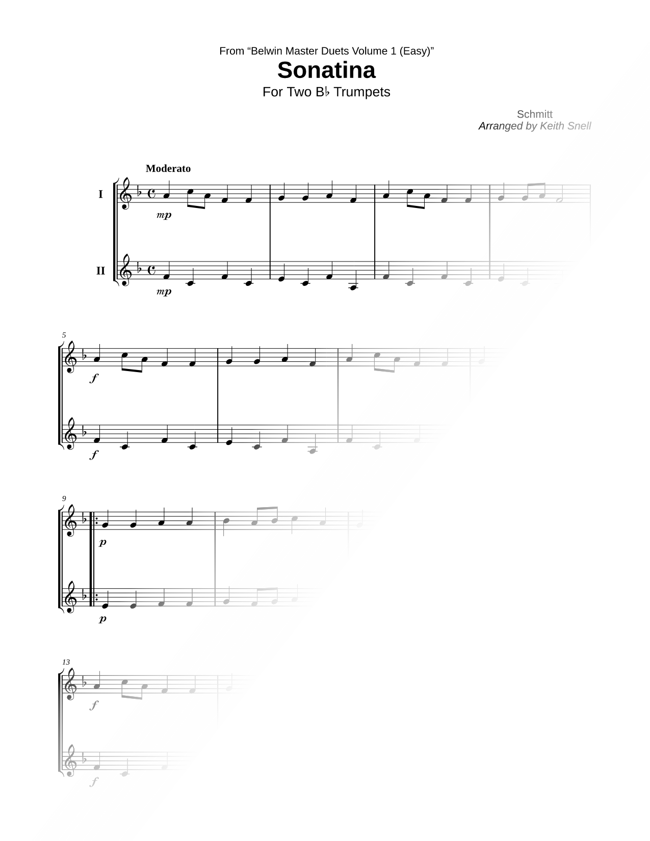 Sonatina - Trumpet Duet