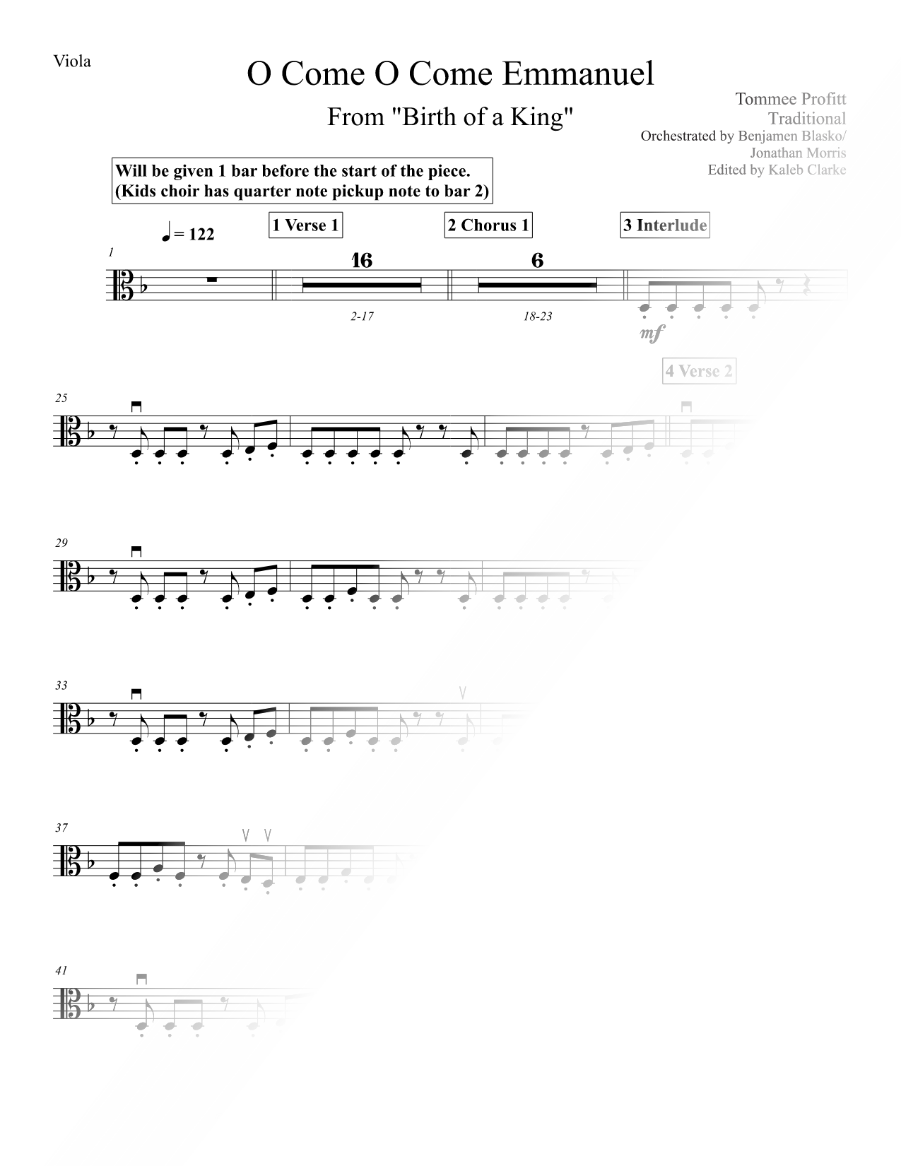 O Come, O Come, Emmanuel - Viola