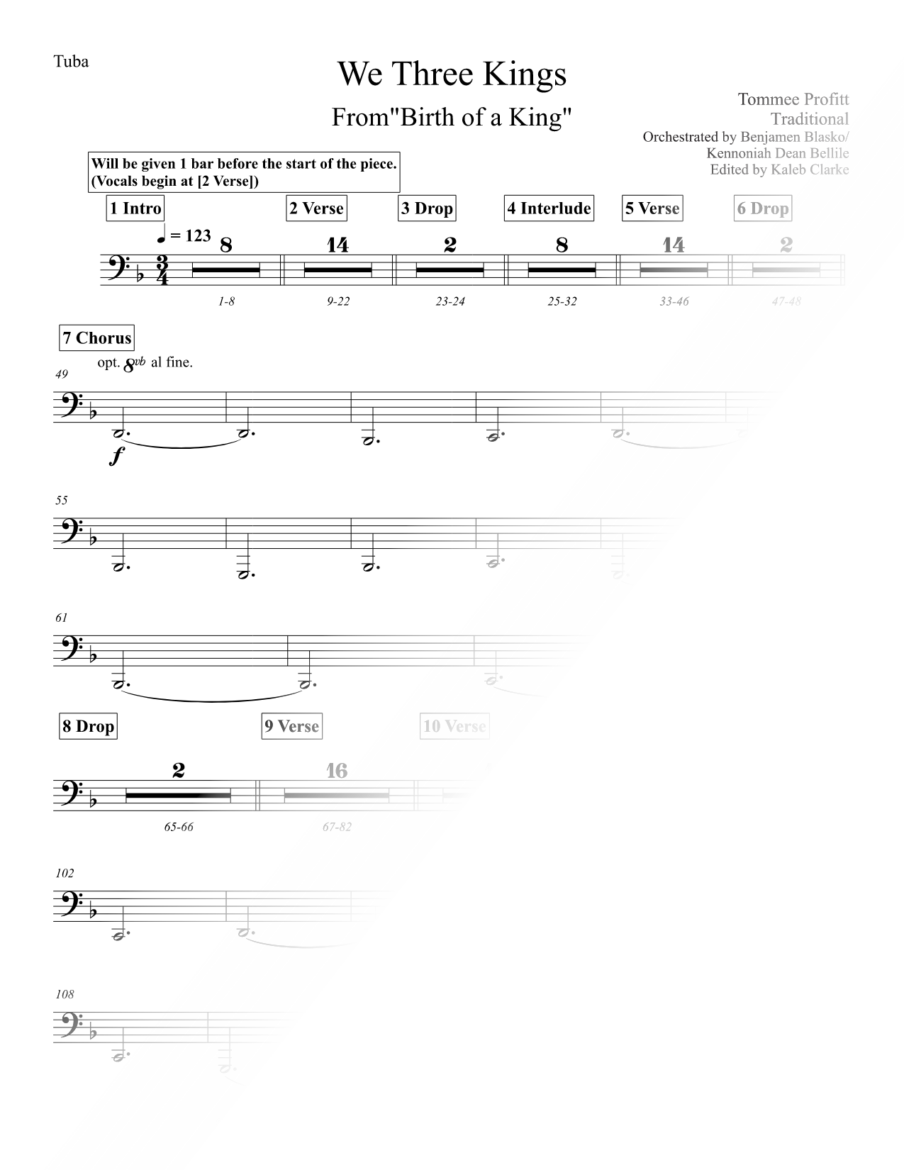 We Three Kings - Tuba