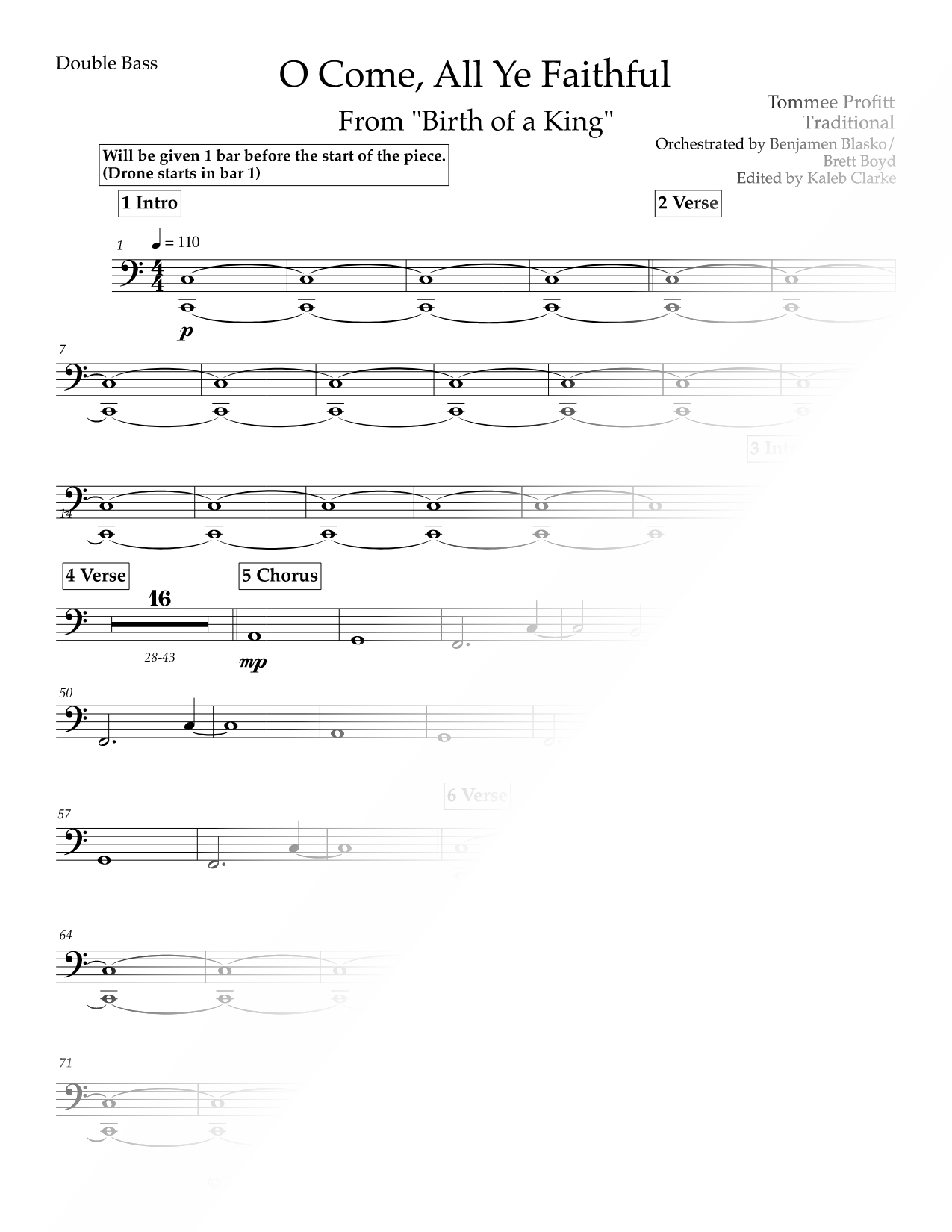 O Come, All Ye Faithful - Double Bass