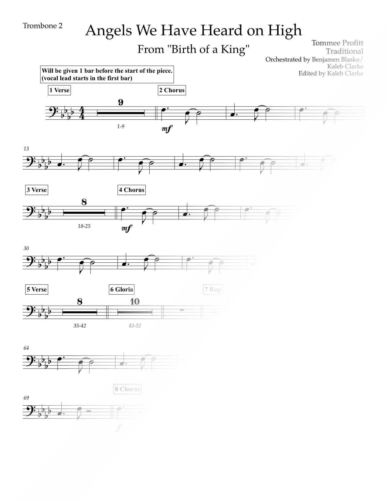 Angels We Have Heard on High - Trombone 2