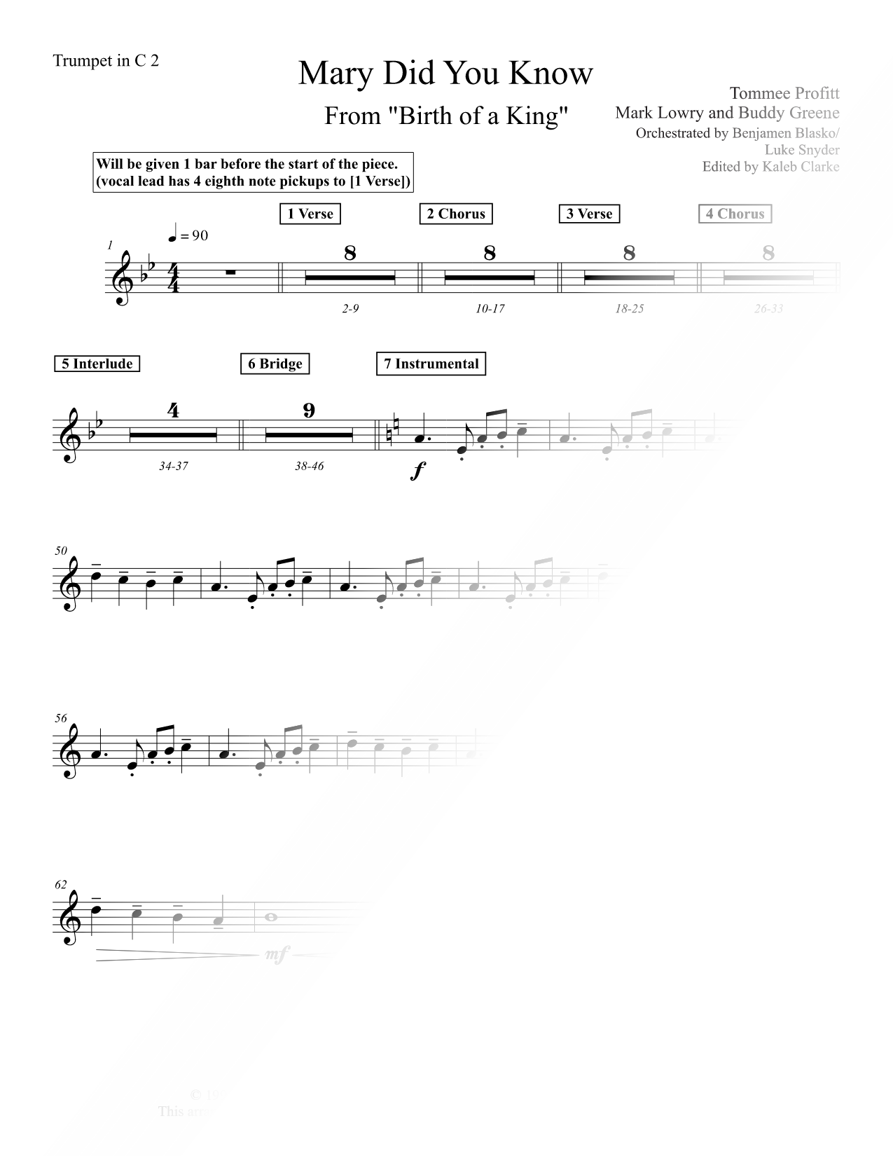 Mary, Did You Know? - C Trumpet 2