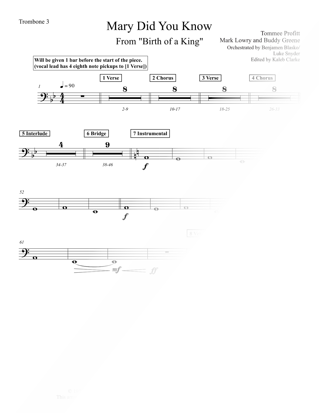 Mary, Did You Know? - Trombone 3
