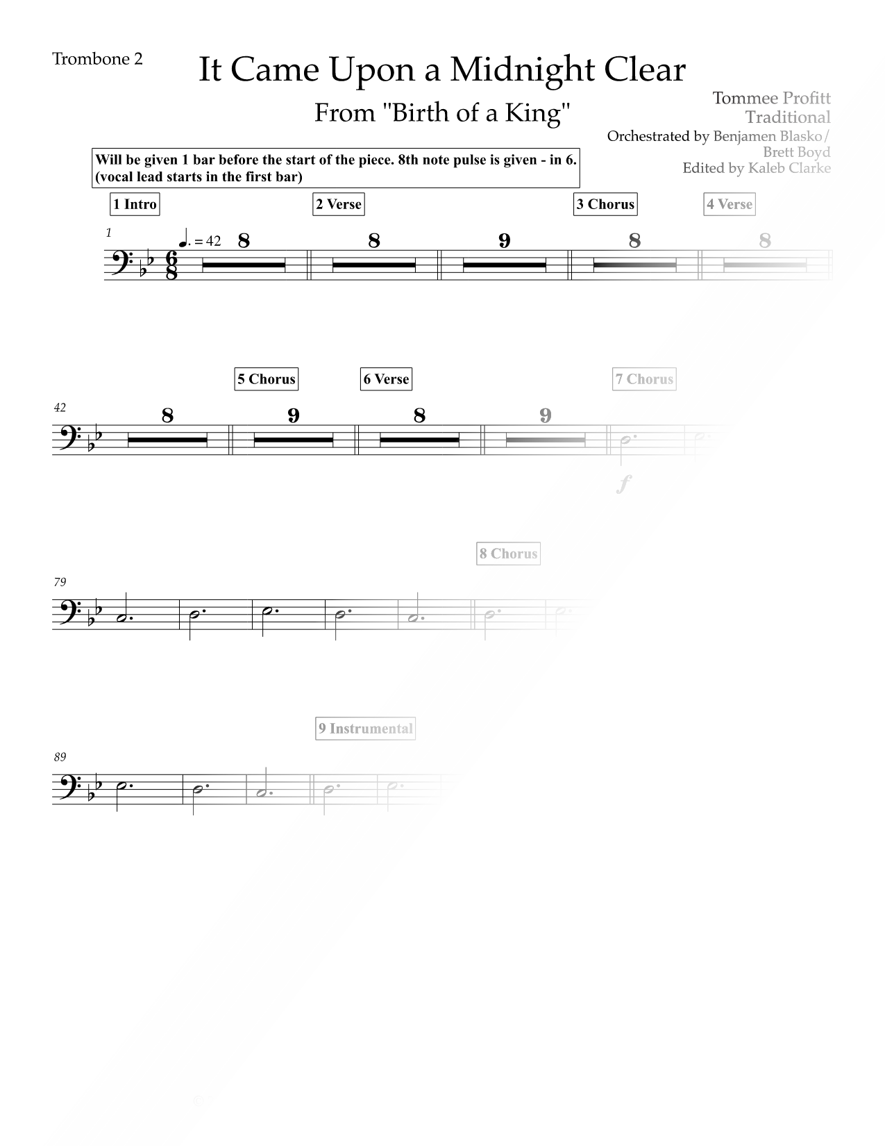 It Came Upon a Midnight Clear - Trombone 2