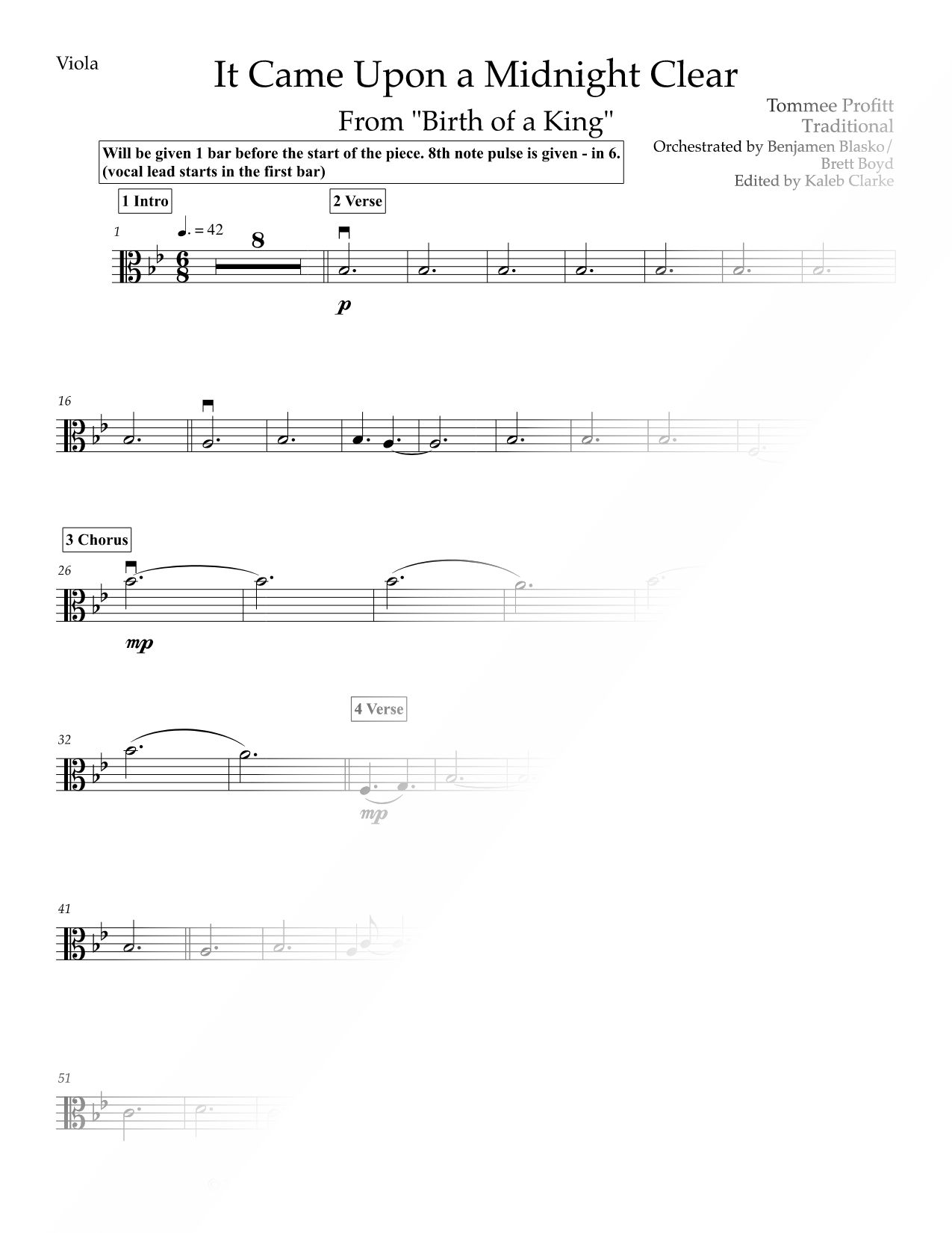 It Came Upon a Midnight Clear - Viola
