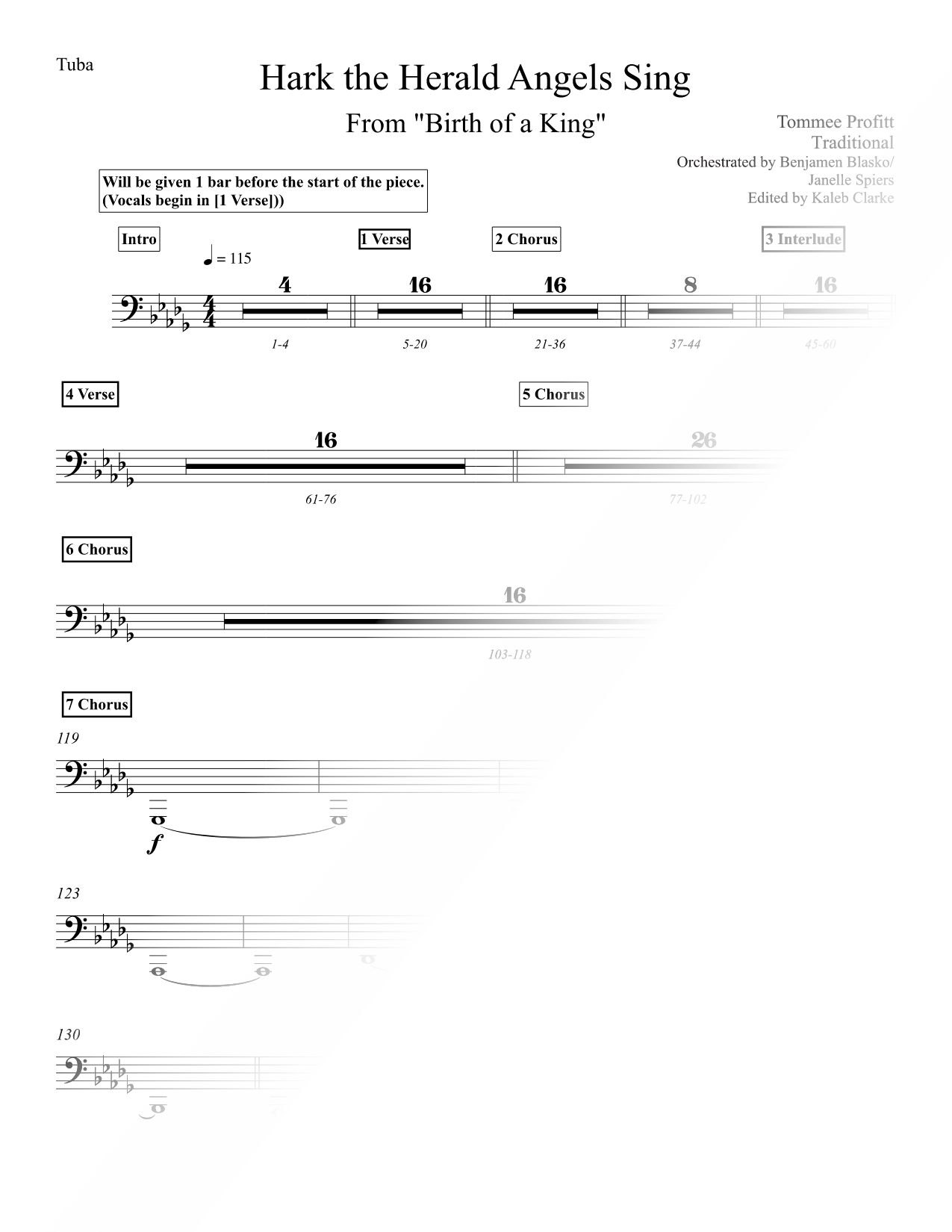 Hark! the Herald Angels Sing - Tuba