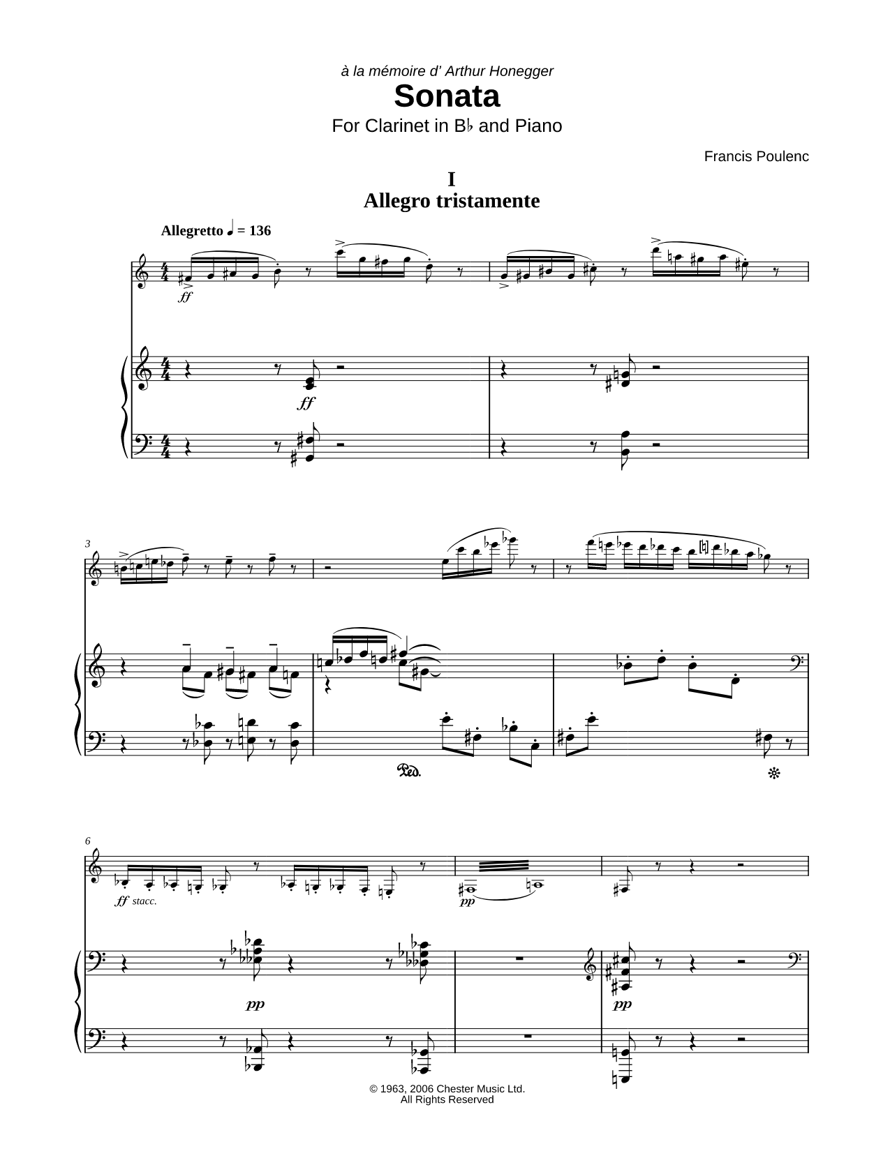 Sonata for Clarinet and Piano