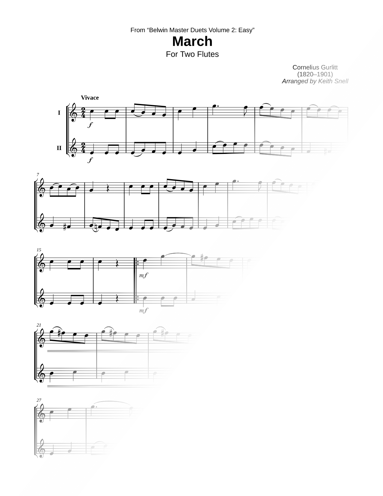 March - Flute Duet