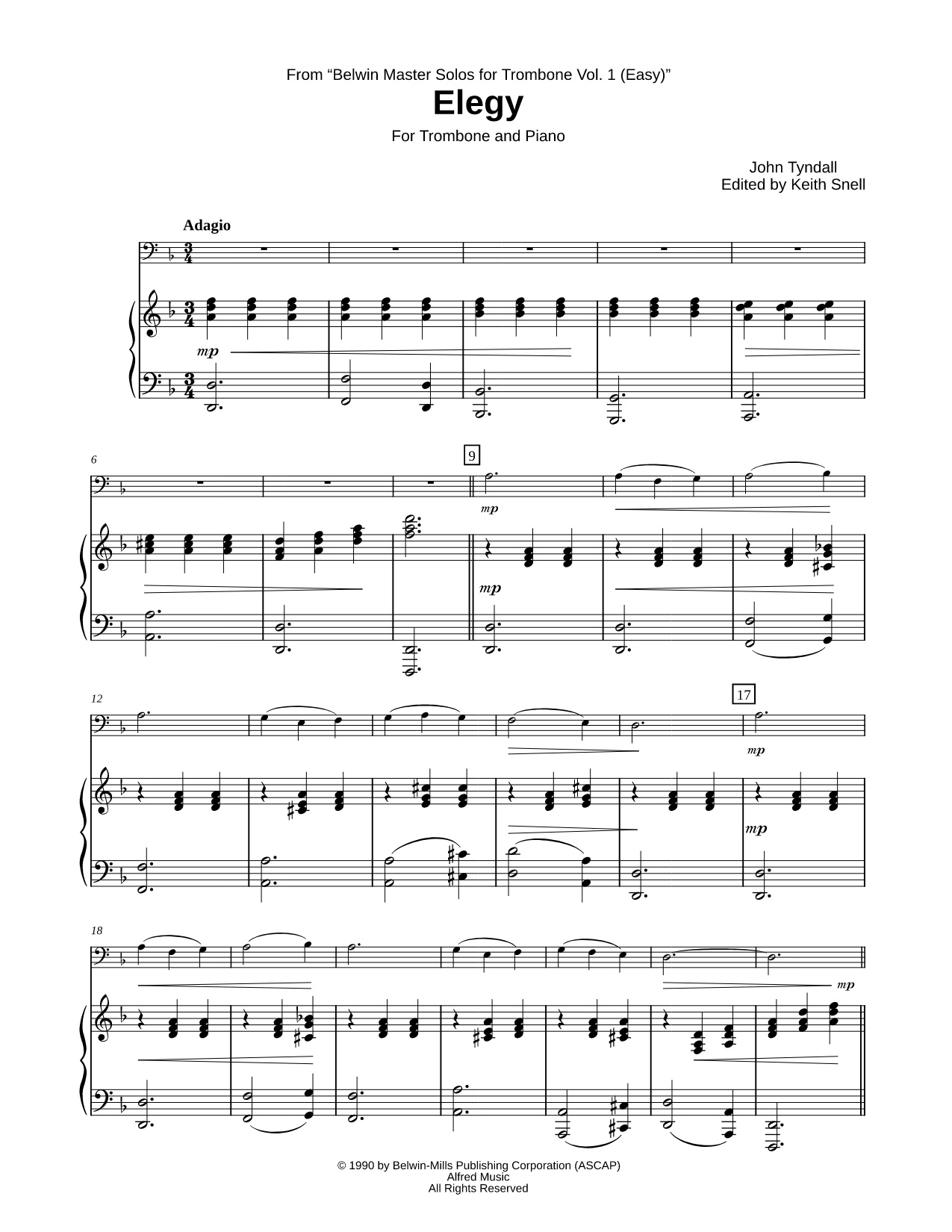 Elegy - Trombone & Piano