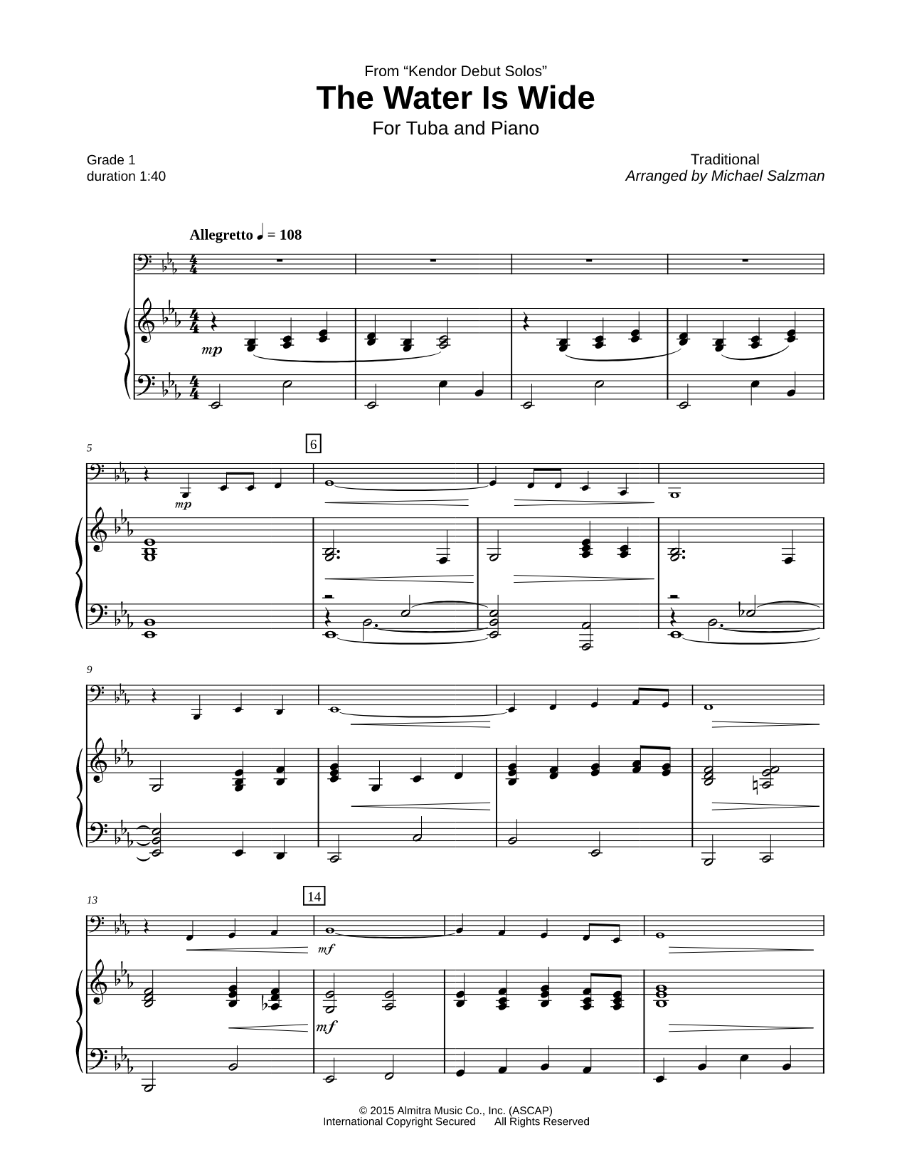 The Water is Wide - Tuba & Piano