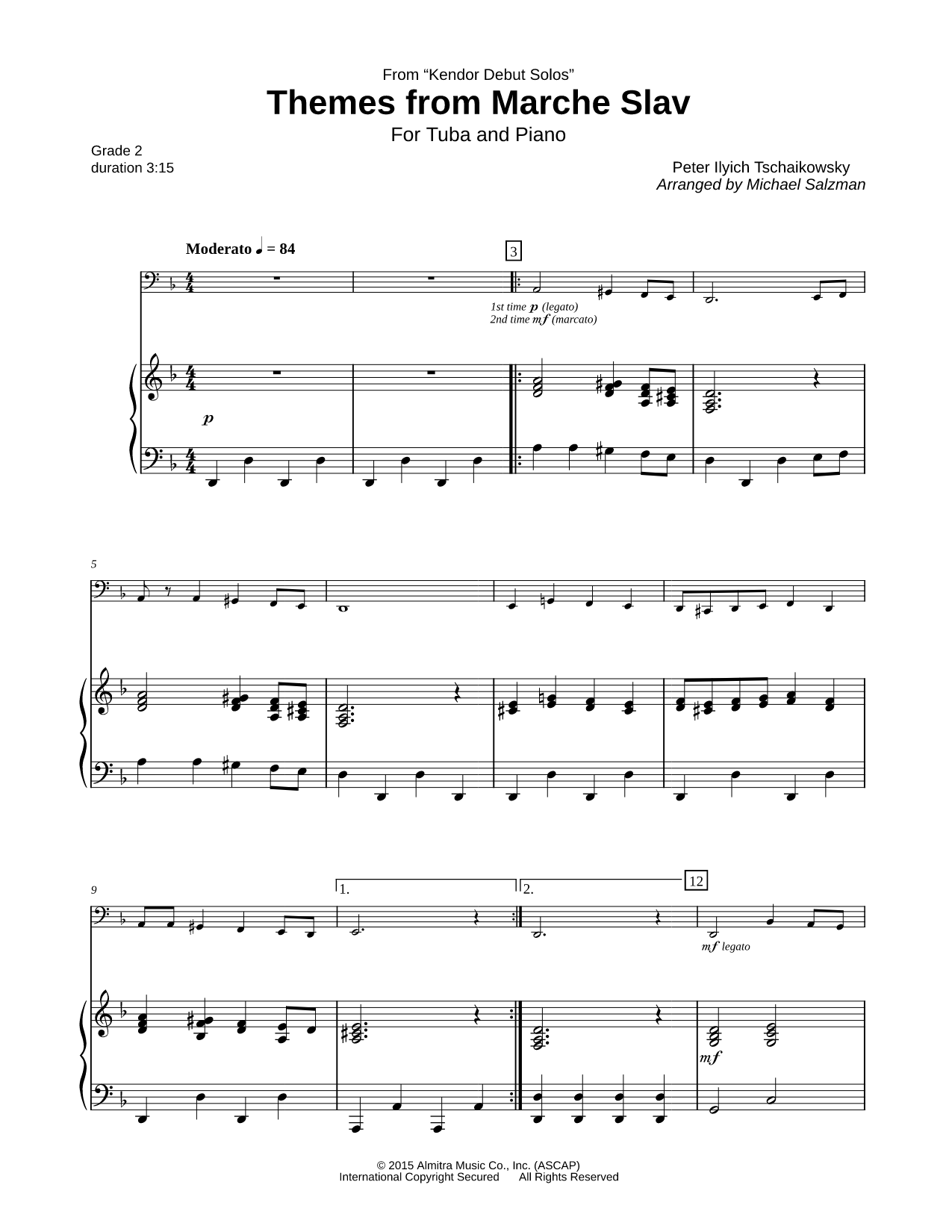 Themes from Marche Slav - Tuba & Piano
