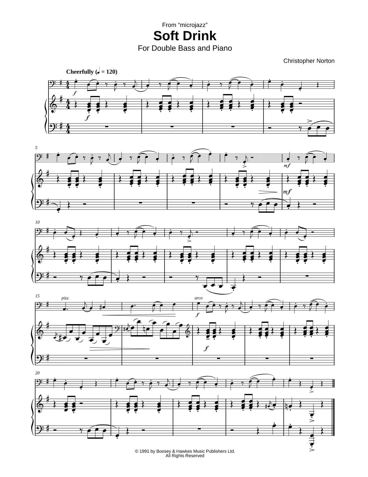 Soft Drink - Double Bass & Piano