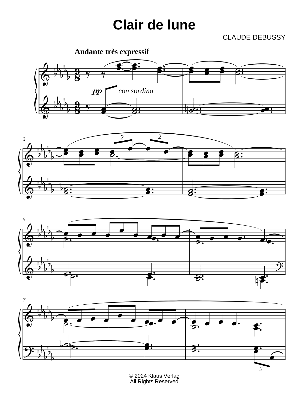 Clair de lune [Large Print]