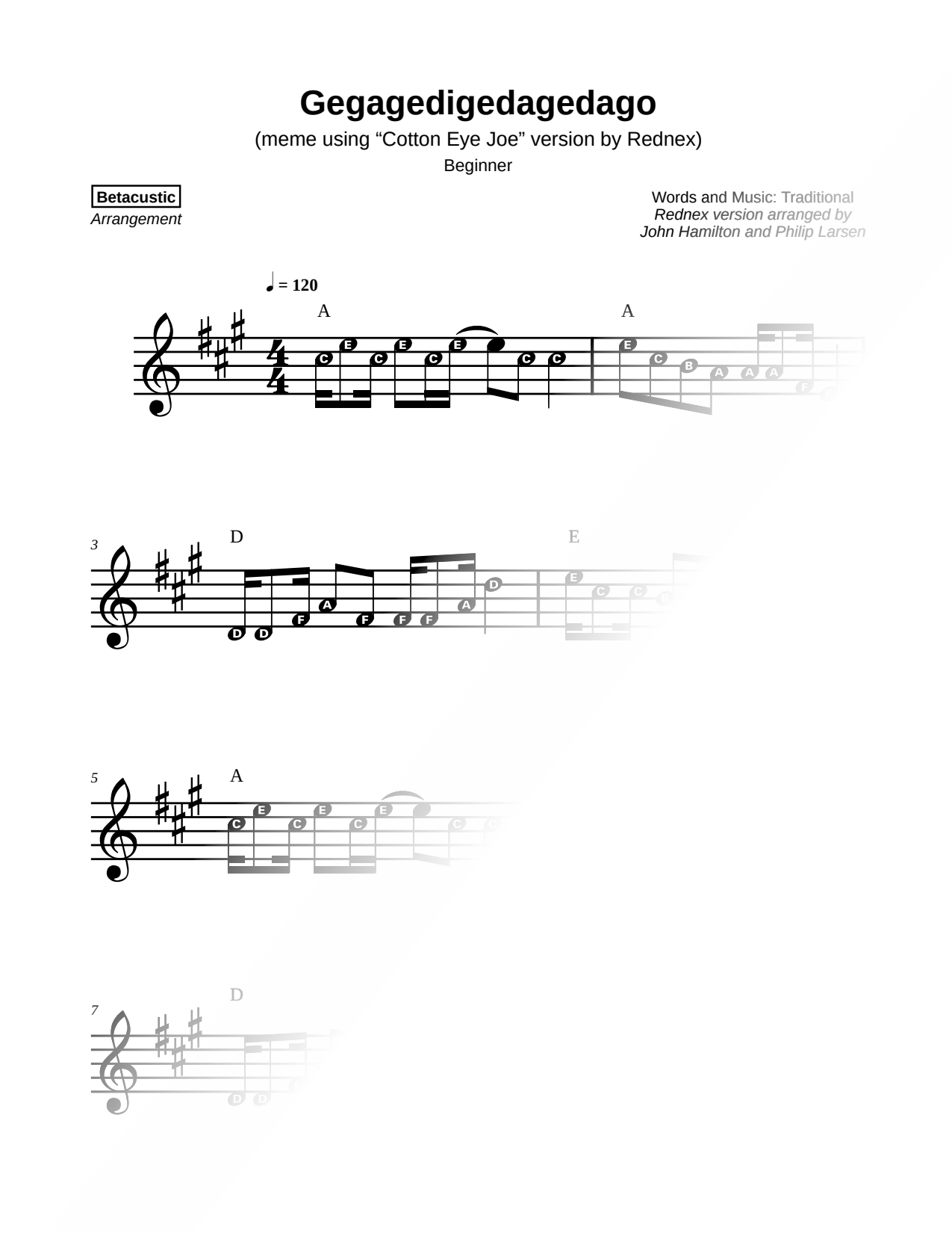 Gegagedigedagedago [beginner]