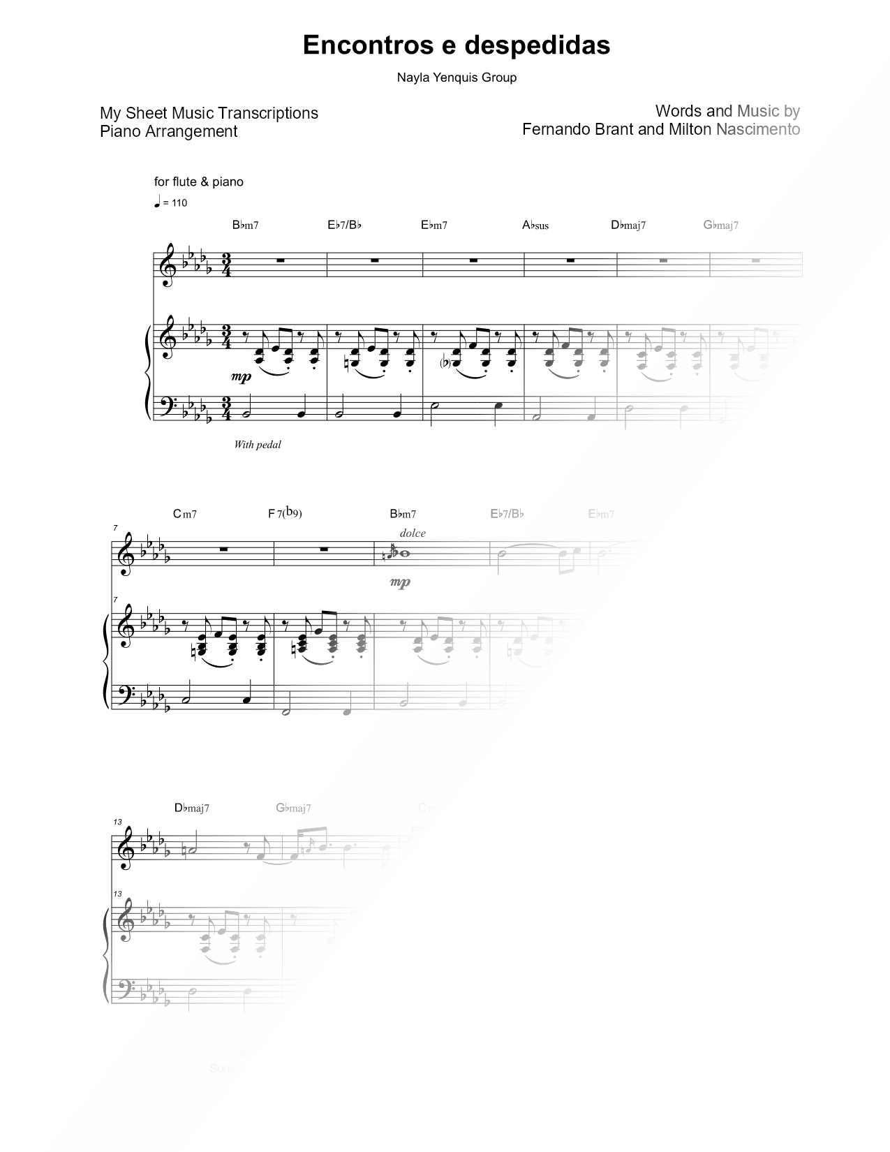 Encontros e despedidas - Flute & Piano