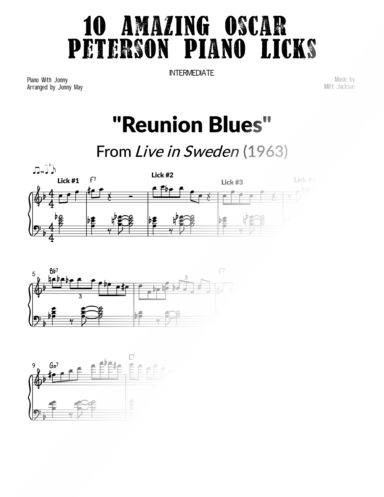 10 Amazing Oscar Peterson Piano Licks - PWJ