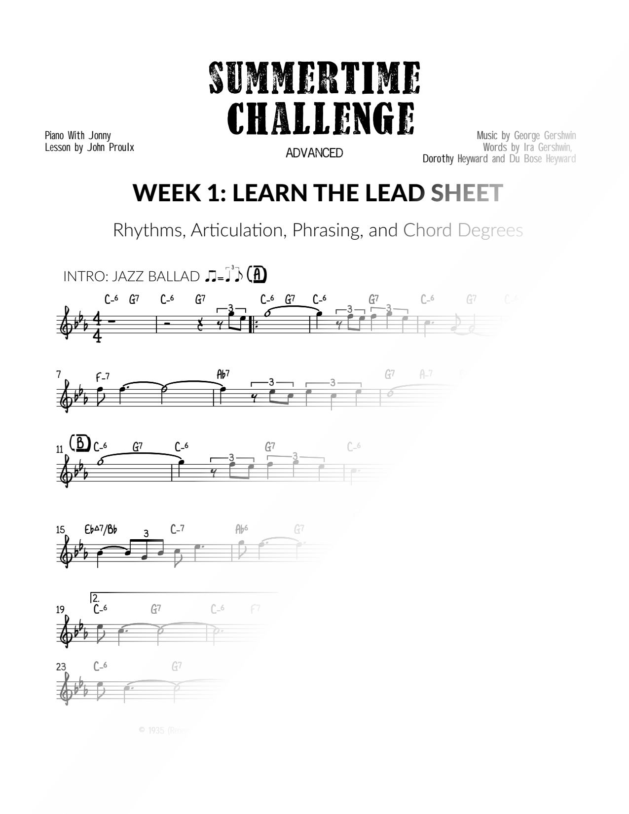 Summertime Challenge [advanced - PWJ