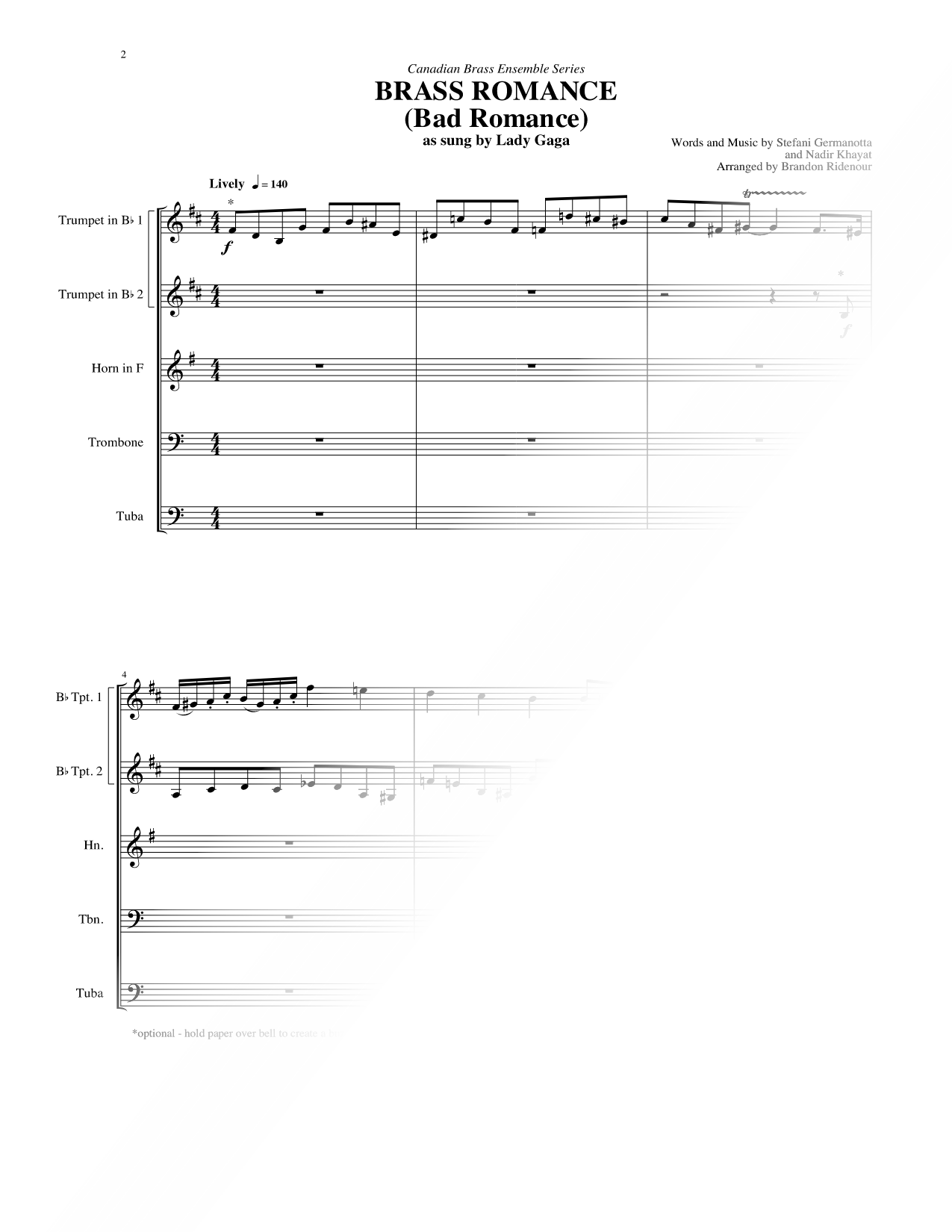 Brass Romance - Brass Quintet