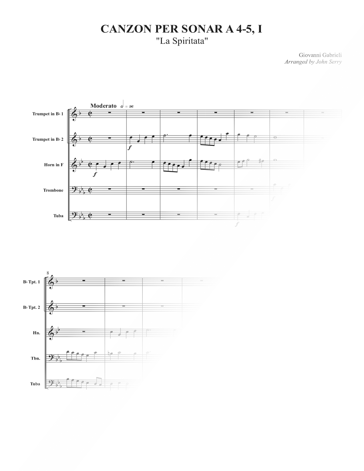 Canzon per sonar a 4-5: I - Brass Quintet