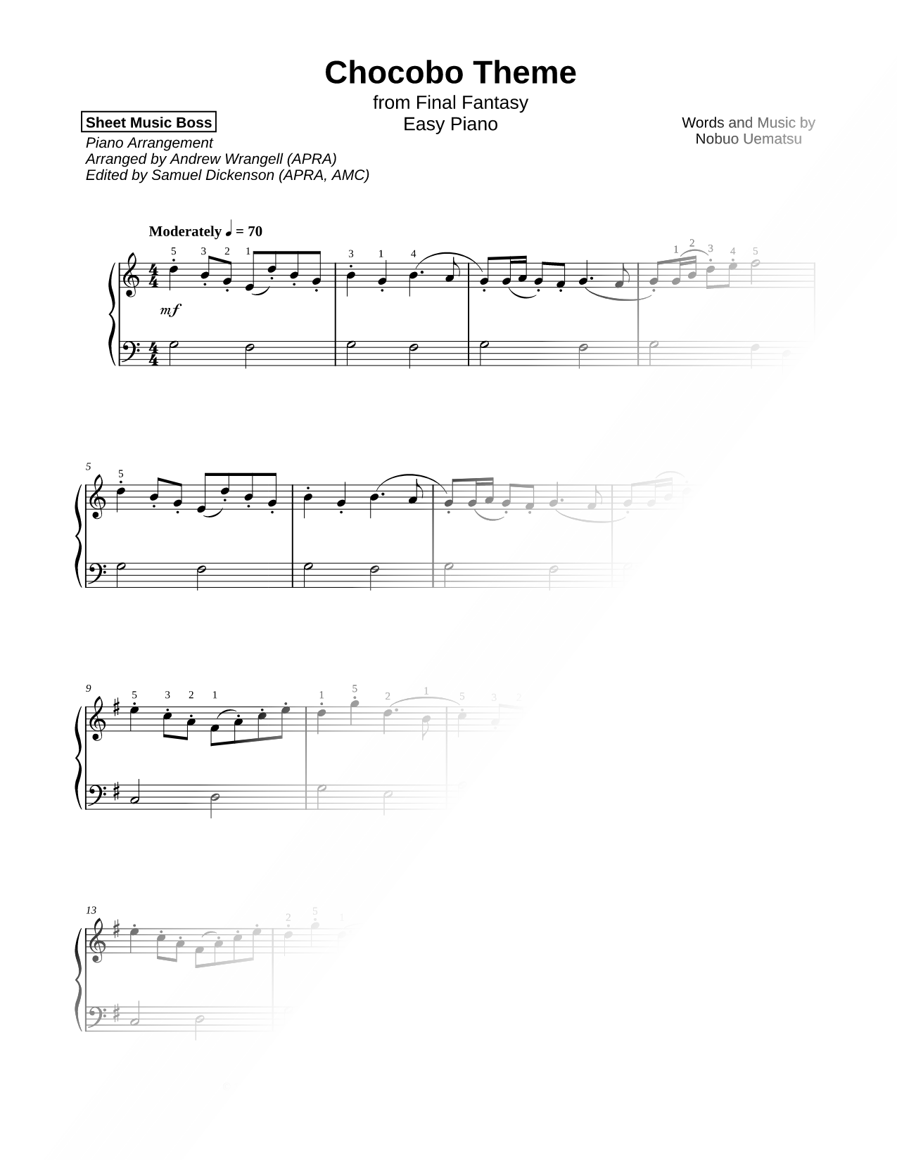 Chocobo Theme [easy]