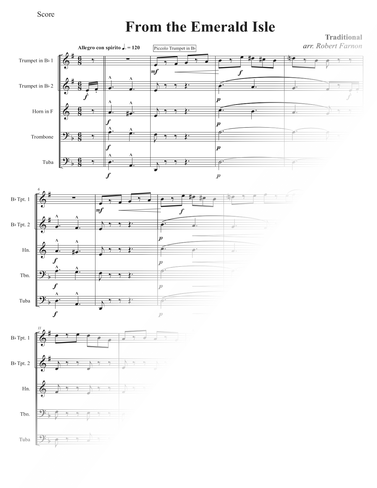 From the Emerald Isle - Brass Quintet