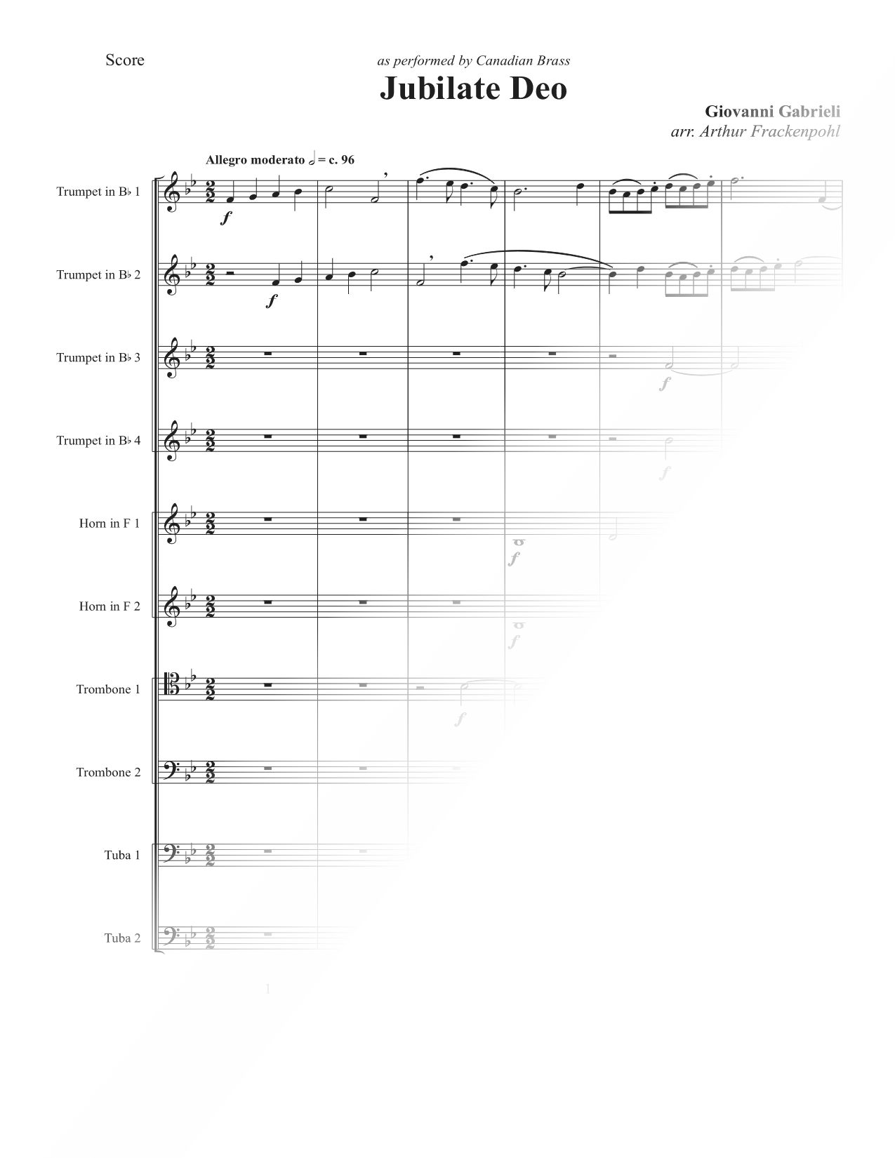 Jubilate Deo - Double Brass Quintet