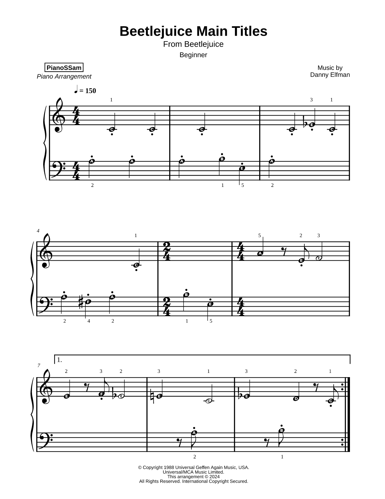 Beetlejuice Main Titles [beginner]