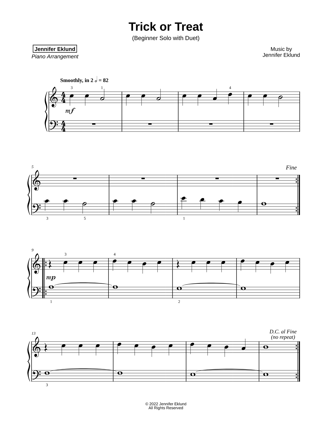 Trick or Treat [beginner solo with duet]
