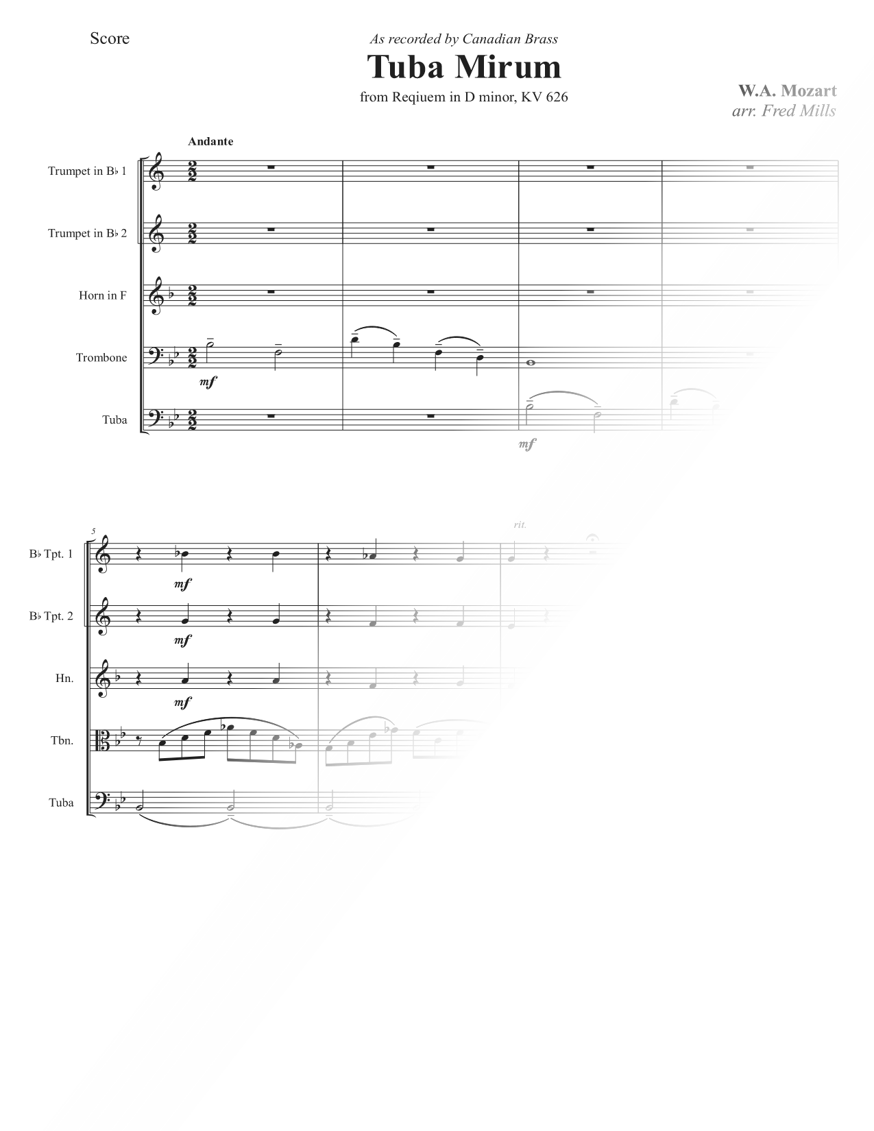 Tuba Mirum - Brass Quintet