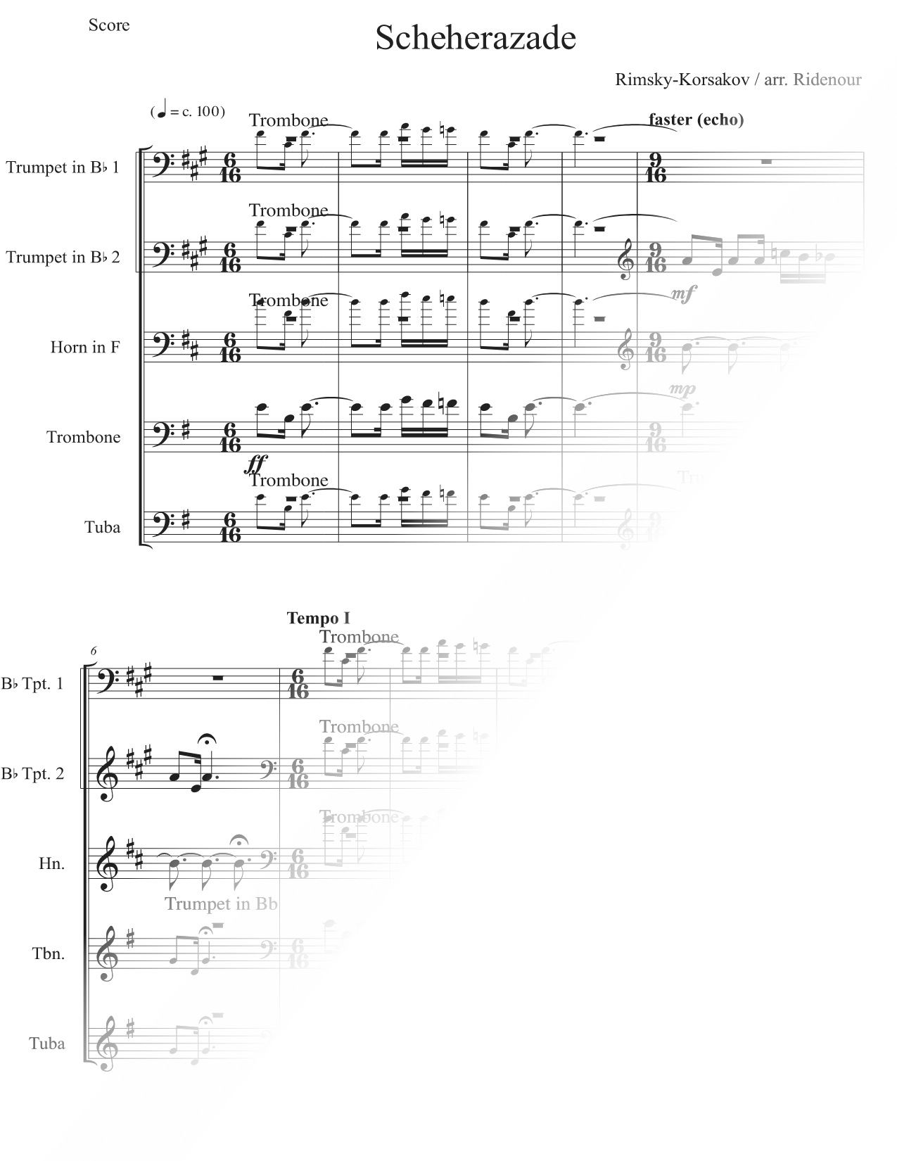 Scheherazade - Brass Quintet