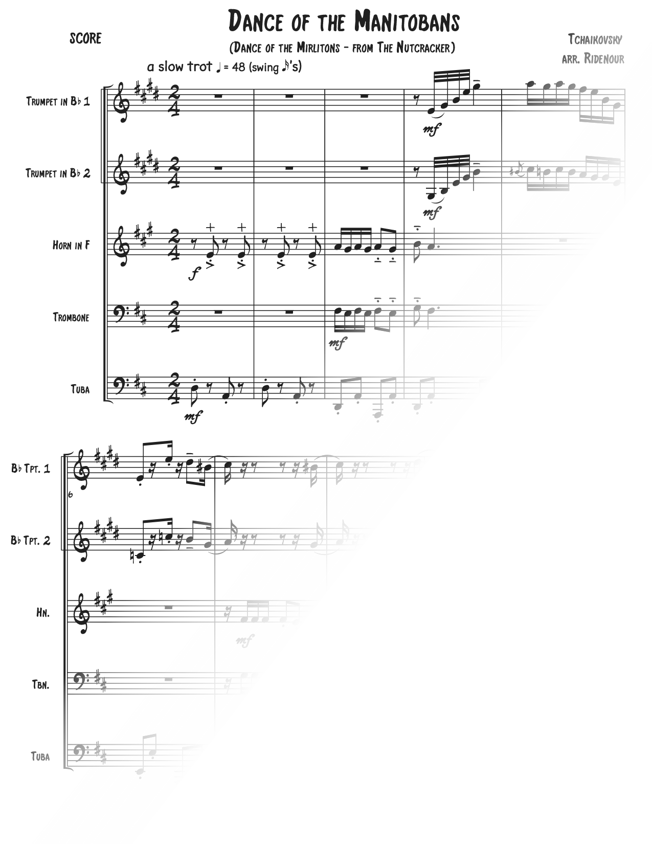 Dance of the Manitobans - Brass Quintet