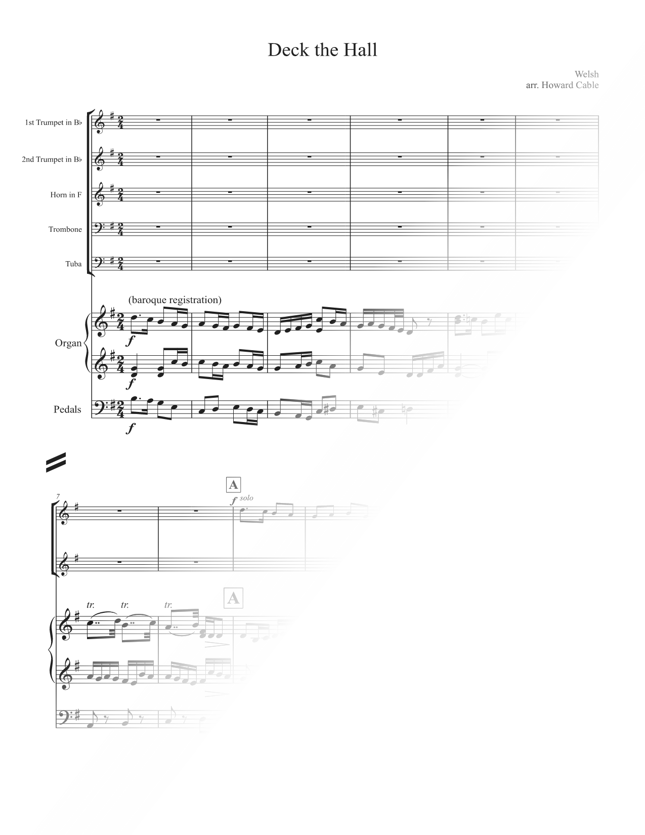 Deck the Hall - Brass Quintet & Organ