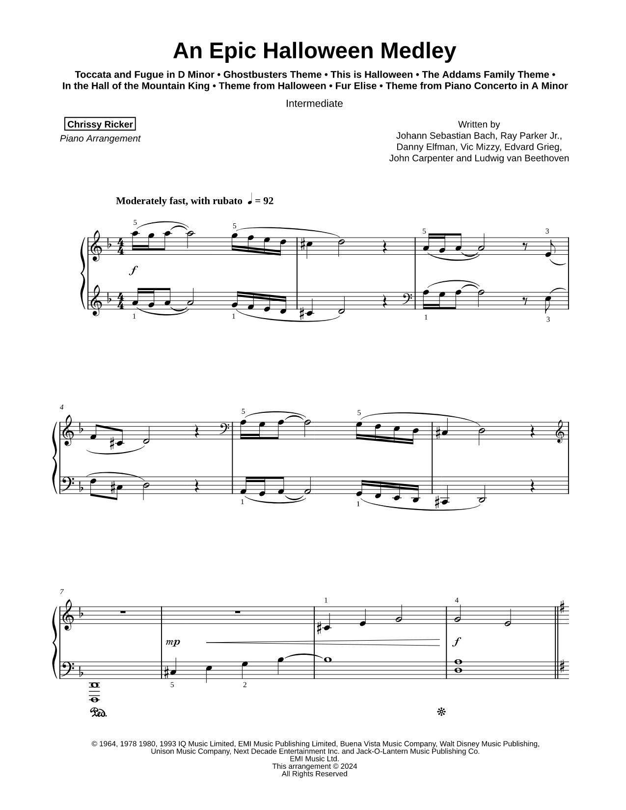 An Epic Halloween Medley [intermediate]