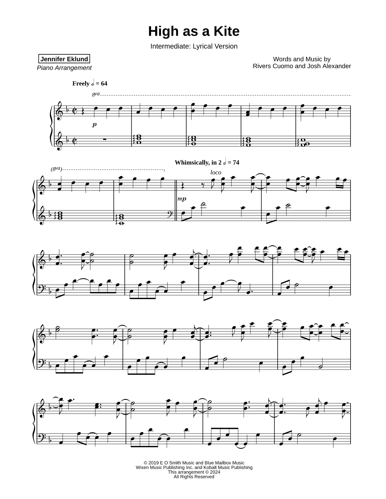High as a Kite [intermediate - lyrical]