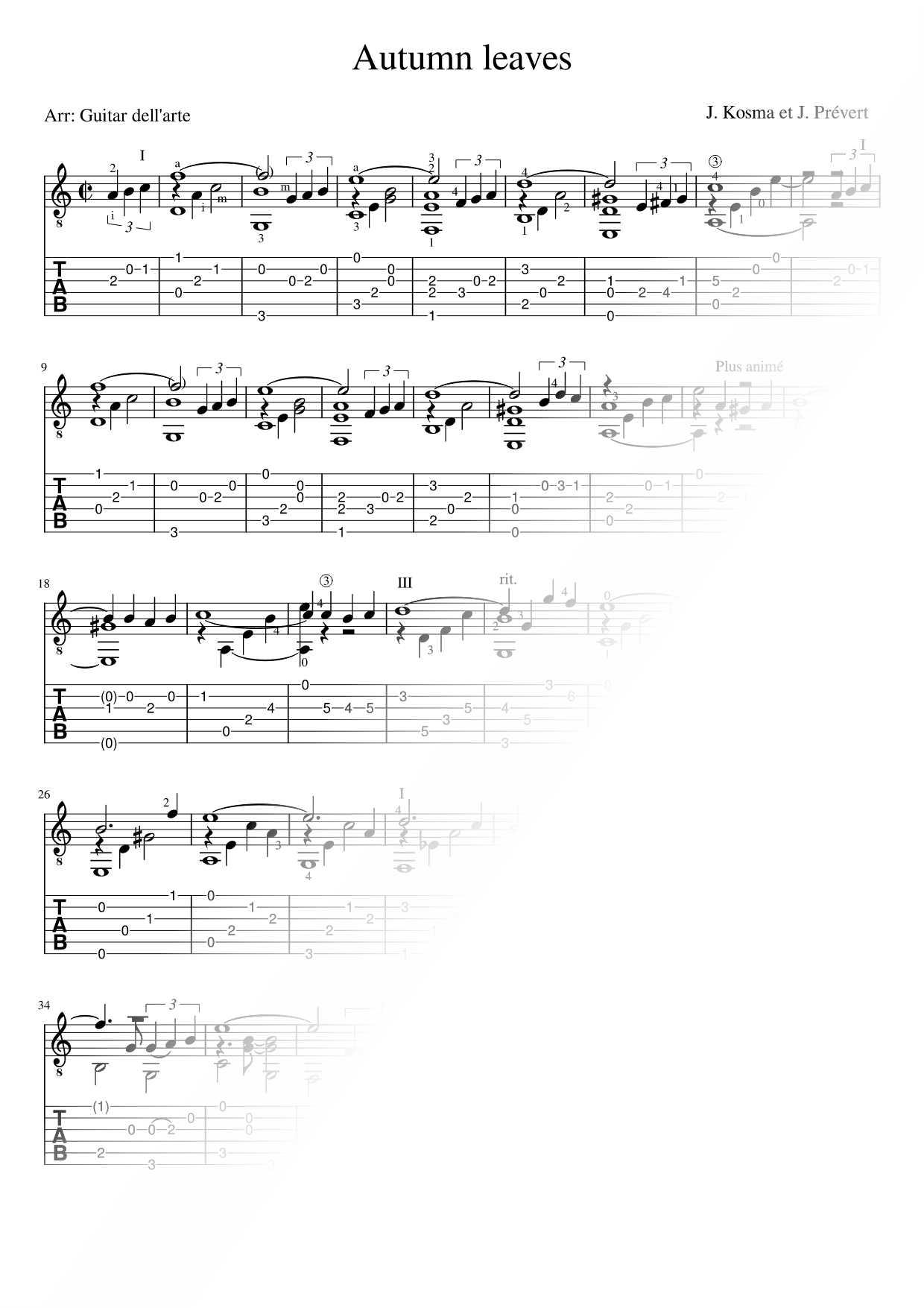 Autumn Leaves [easy]