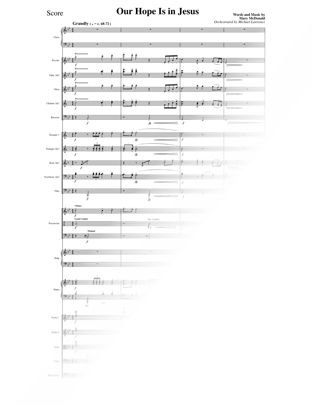 Our Hope Is in Jesus [orchestra]