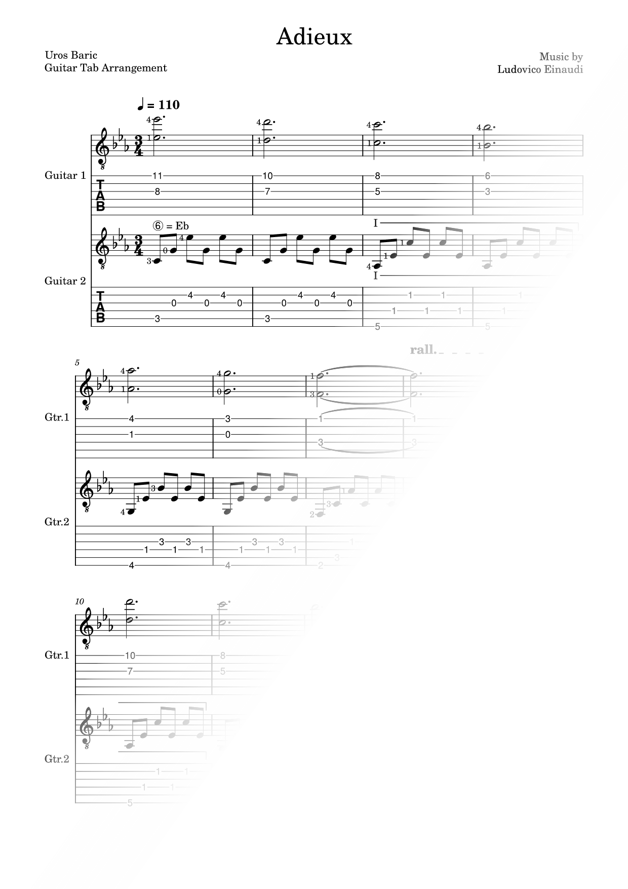 Adieux - Guitar Duet