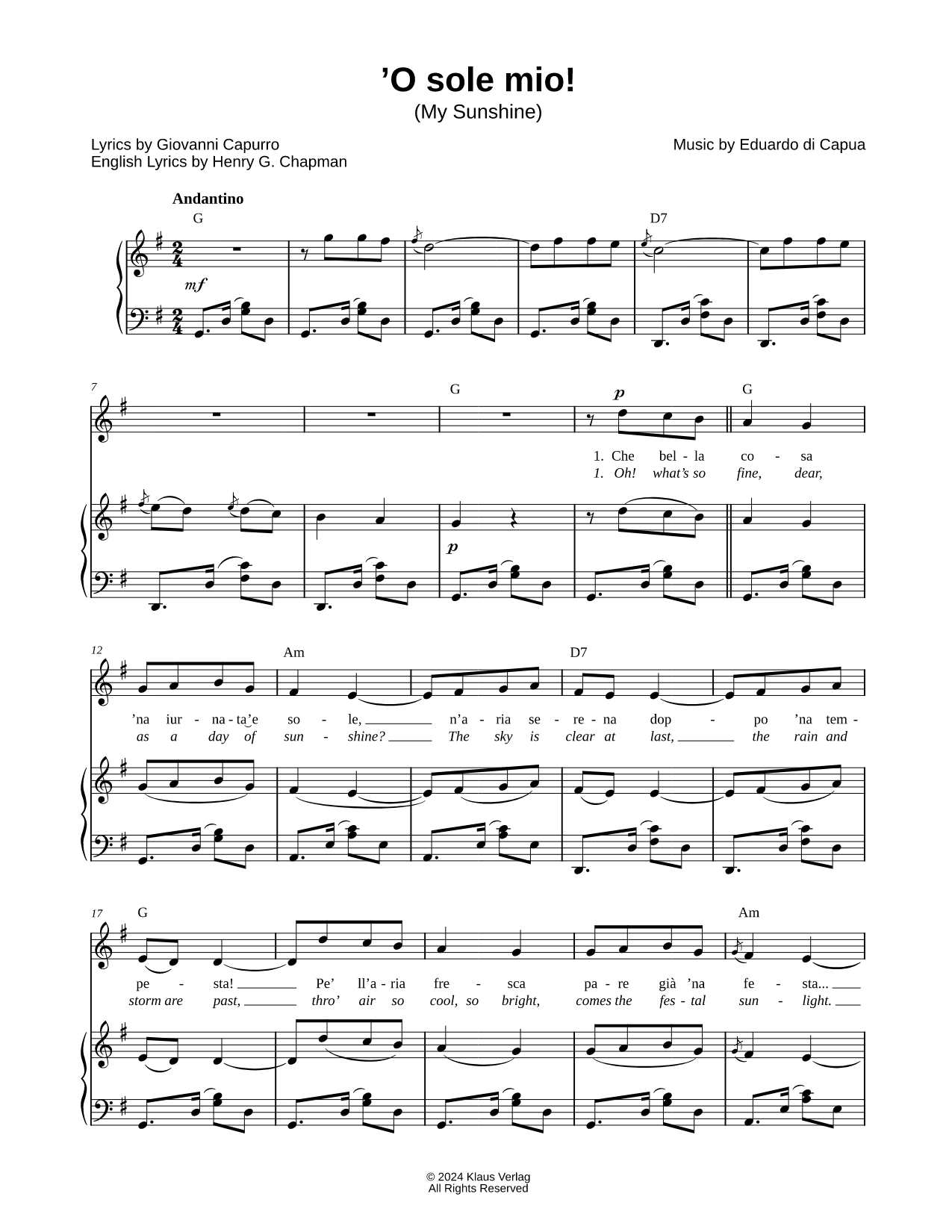 'O Sole Mio