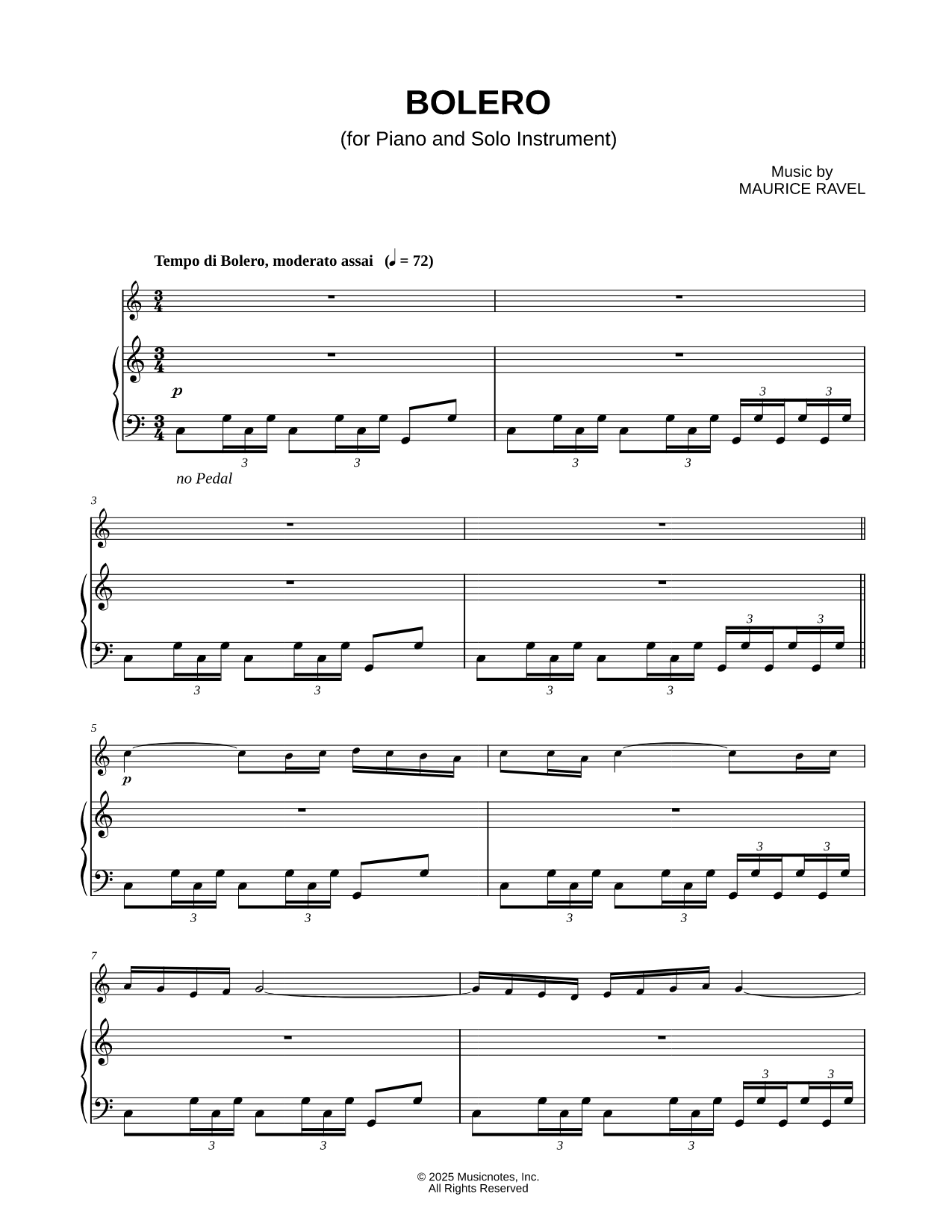 Bolero - Piano Accompaniment