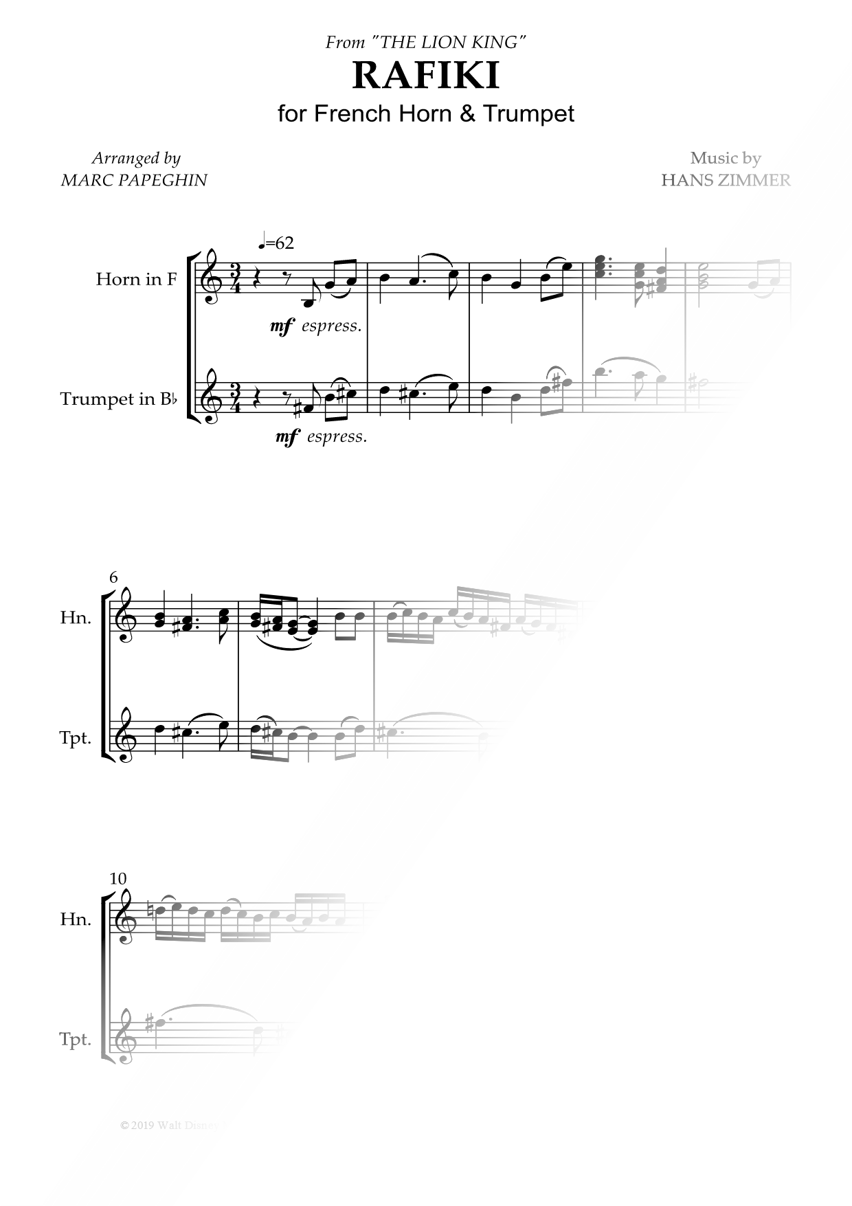 Rafiki - French Horn & Trumpet